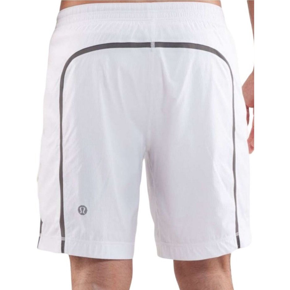 Lululemon Lululemon Run Response Short Black Mesh Trim Pull On White M Size US 34 / EU 50 - 1 Thumbnail