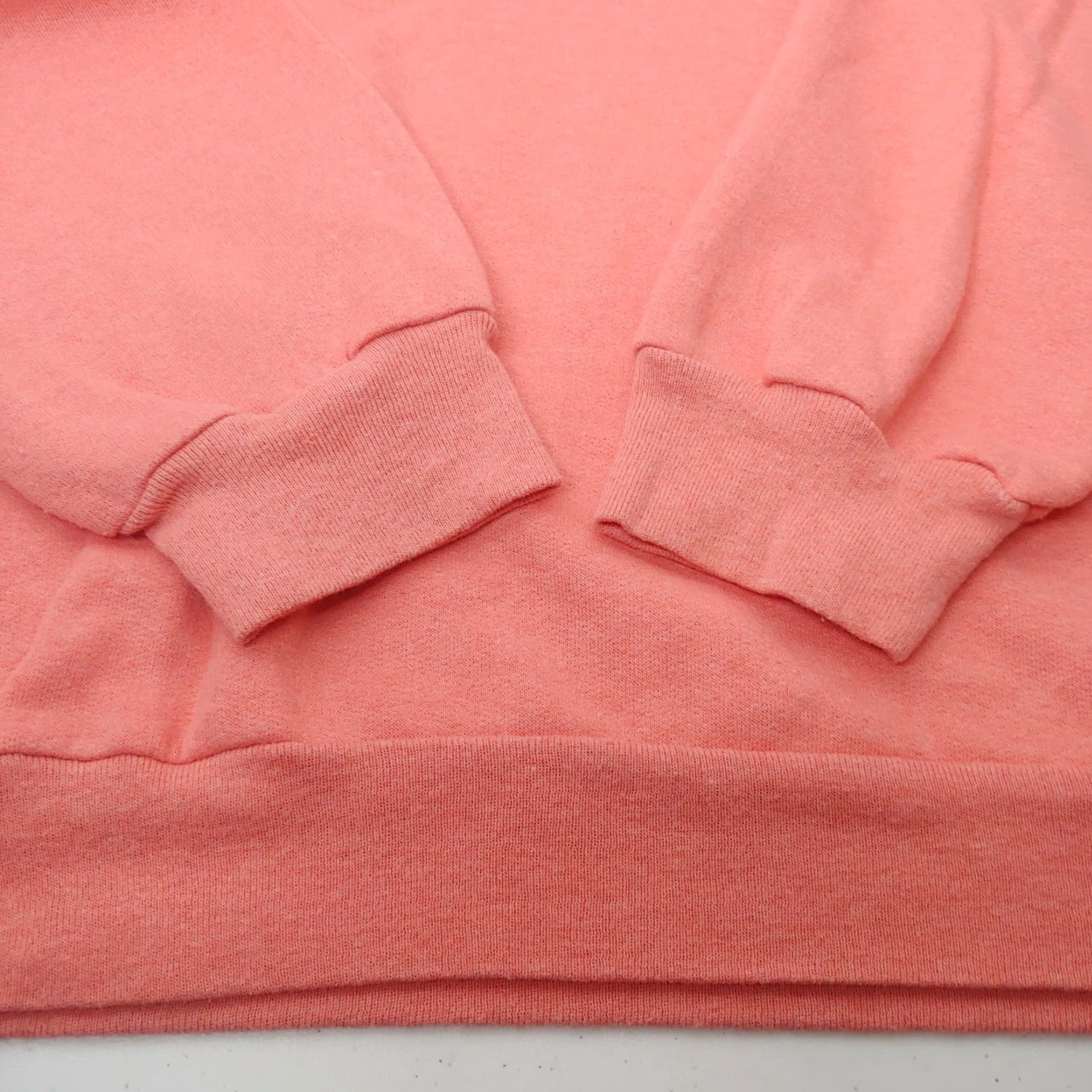 Sunflower VINTAGE Embroidered Floral Sweatshirt L Salmon Collared Pullover Cottagecore Women Size L / US 10 / IT 46 - 7 Thumbnail