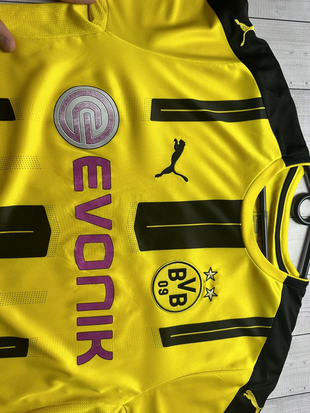 Puma × Vintage Vintage borussia Dortmund soccer jersey 11 Reus rare size L Size US L / EU 52-54 / 3 - 7 Thumbnail