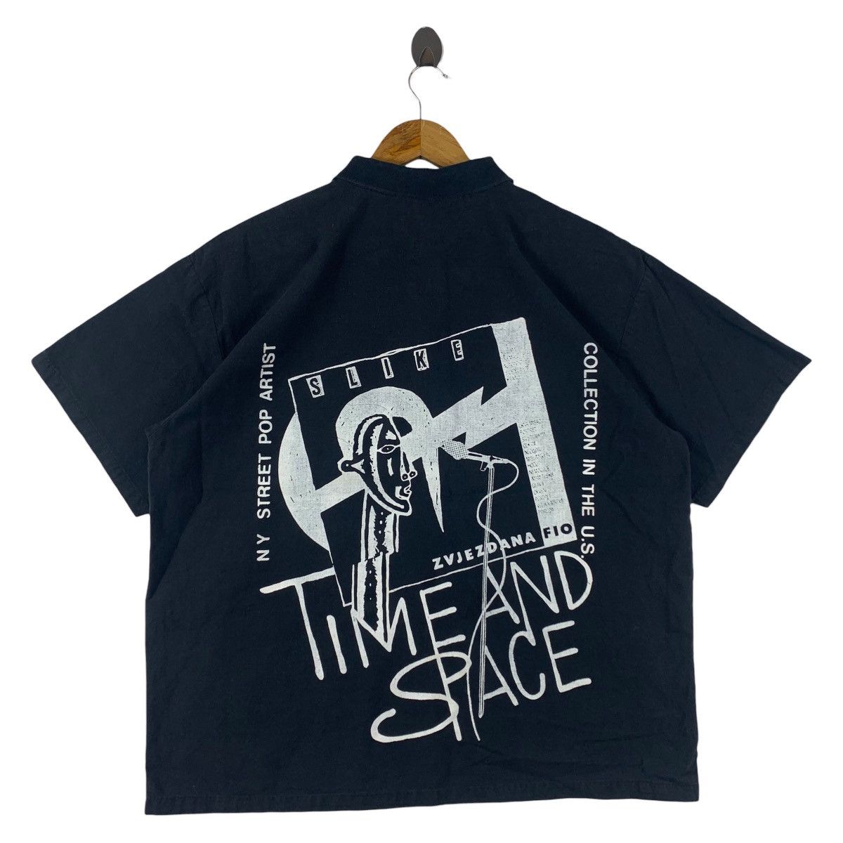 Arts & Science Vintage SLIKE zvjezdana ny streetpop art printed polo tee Size US XL / EU 56 / 4 - 1 Thumbnail