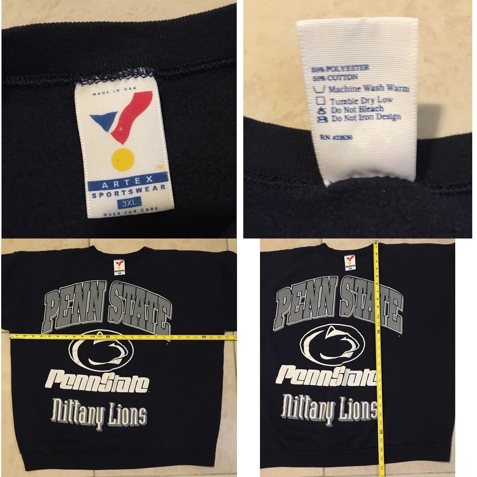 Scholl VINTAGE Penn State Faded Spellout Sweatshirt Hoodie XXL Blue College 90s Men Gothic Boxy USA Penn State University Spirit Shirt Size US XXL / EU 58 / 5 - 8 Thumbnail