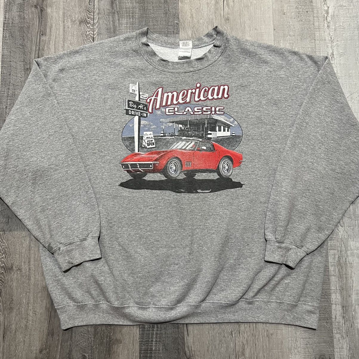 Gildan VTG American Classic Grey 1975 Stingray Corvette Sweatshirt Size US XXL / EU 58 / 5 - 1 Thumbnail