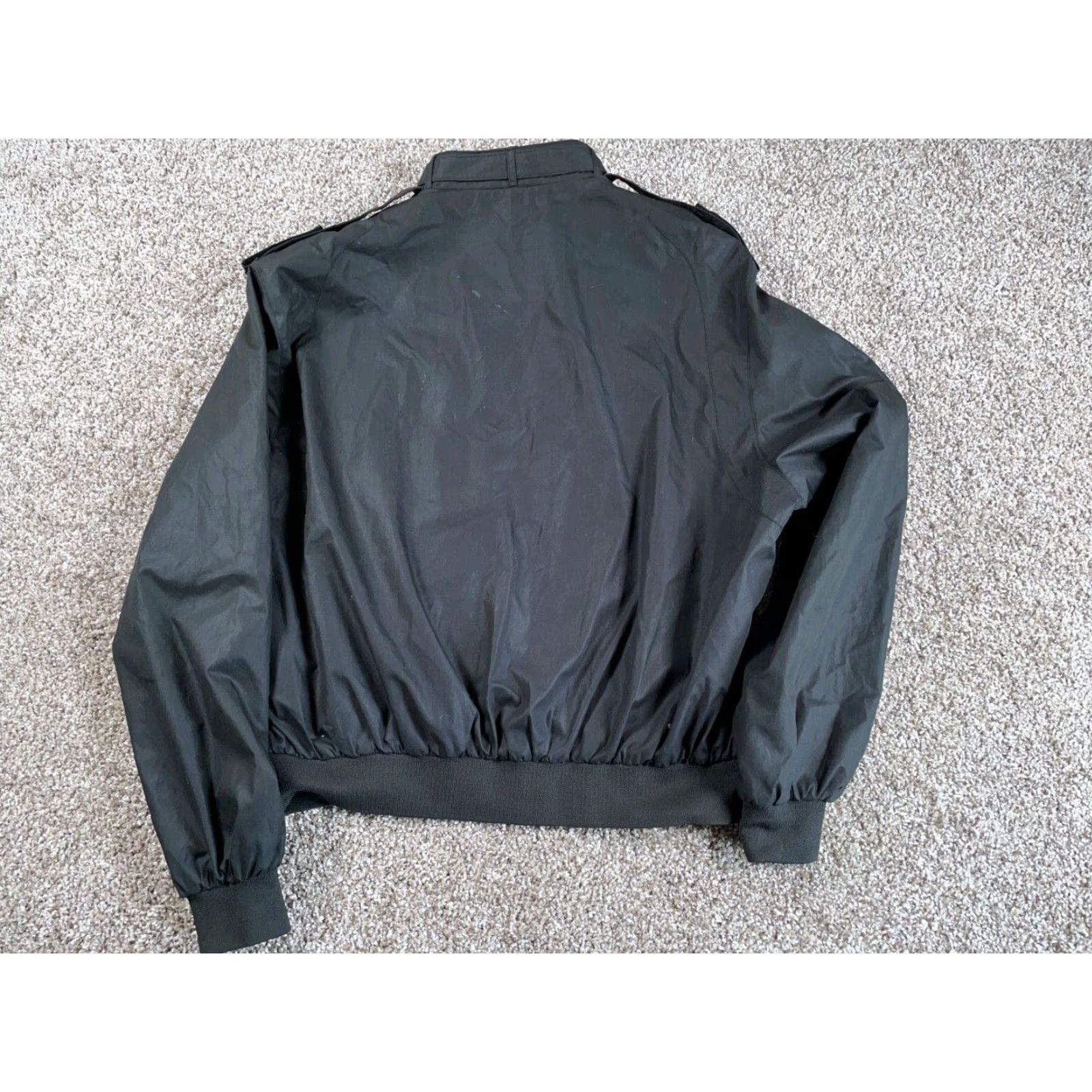 Members Only VTG Members Only Cafe Racer Jacket Men Short Windbreaker Black 46 Zip Up Lightweight Fall Winter Spring 80s 90s Retro Epaulets Stand-Up Collar Casual Size US S / EU 44-46 / 1 - 2 Thumbnail