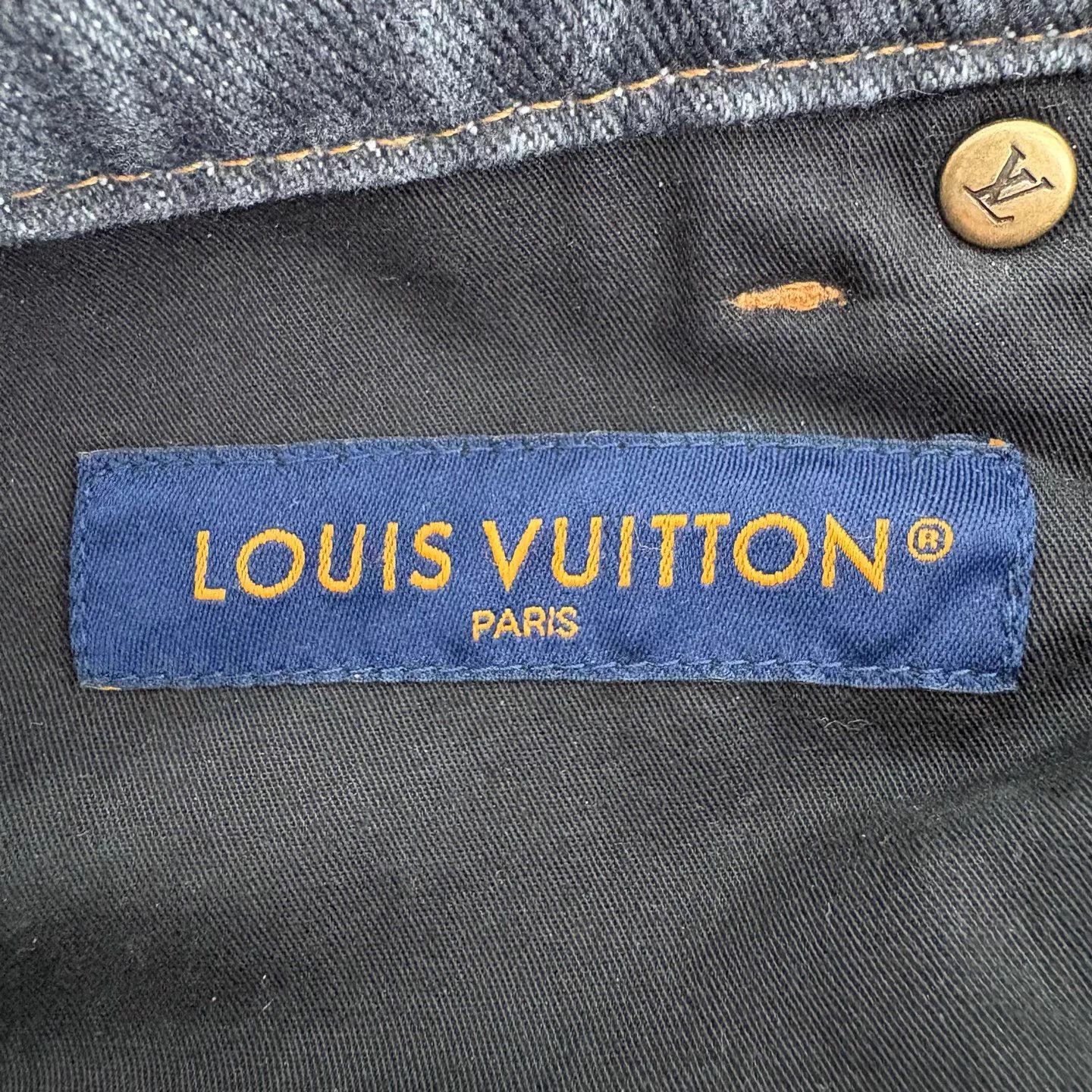Louis Vuitton LV Monogram Paneled Half Print Jeans NWT 32 Size US 32 / EU 48 - 3 Thumbnail