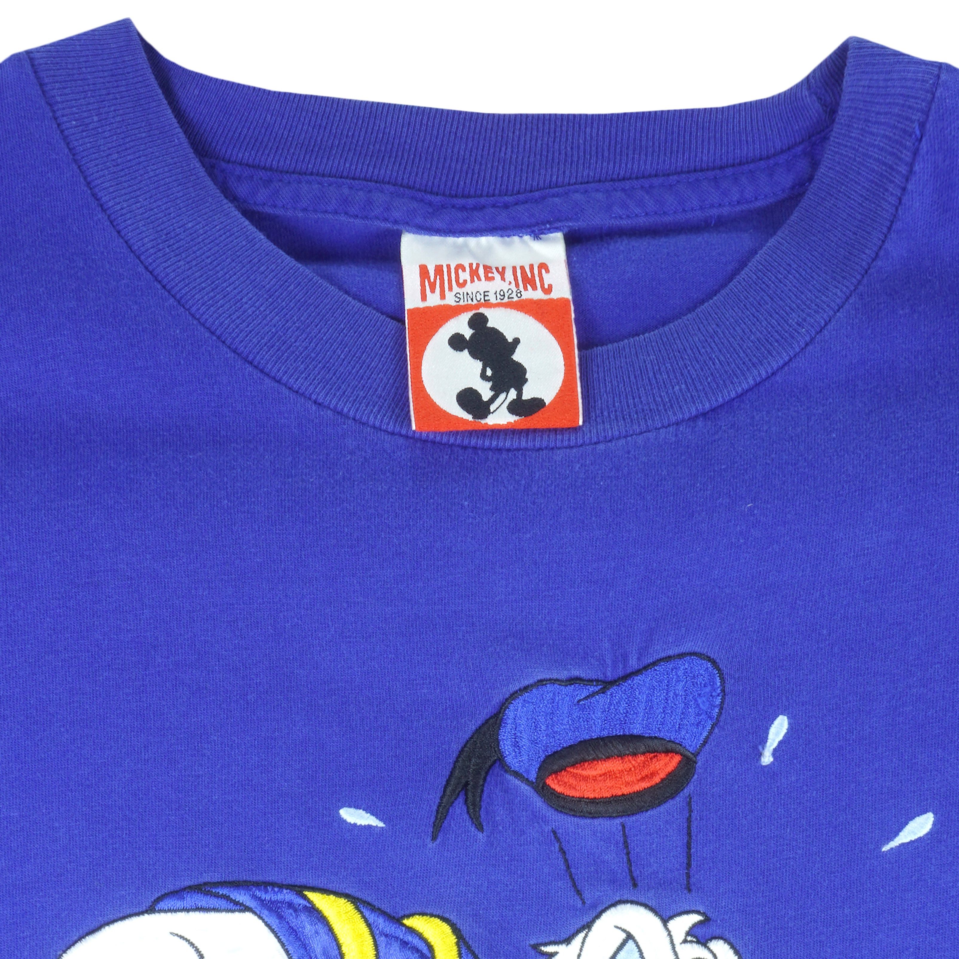 Disney Vintage - Donald Duck Embroidered T-Shirt 1990s Size US XL / EU 56 / 4 - 4 Thumbnail