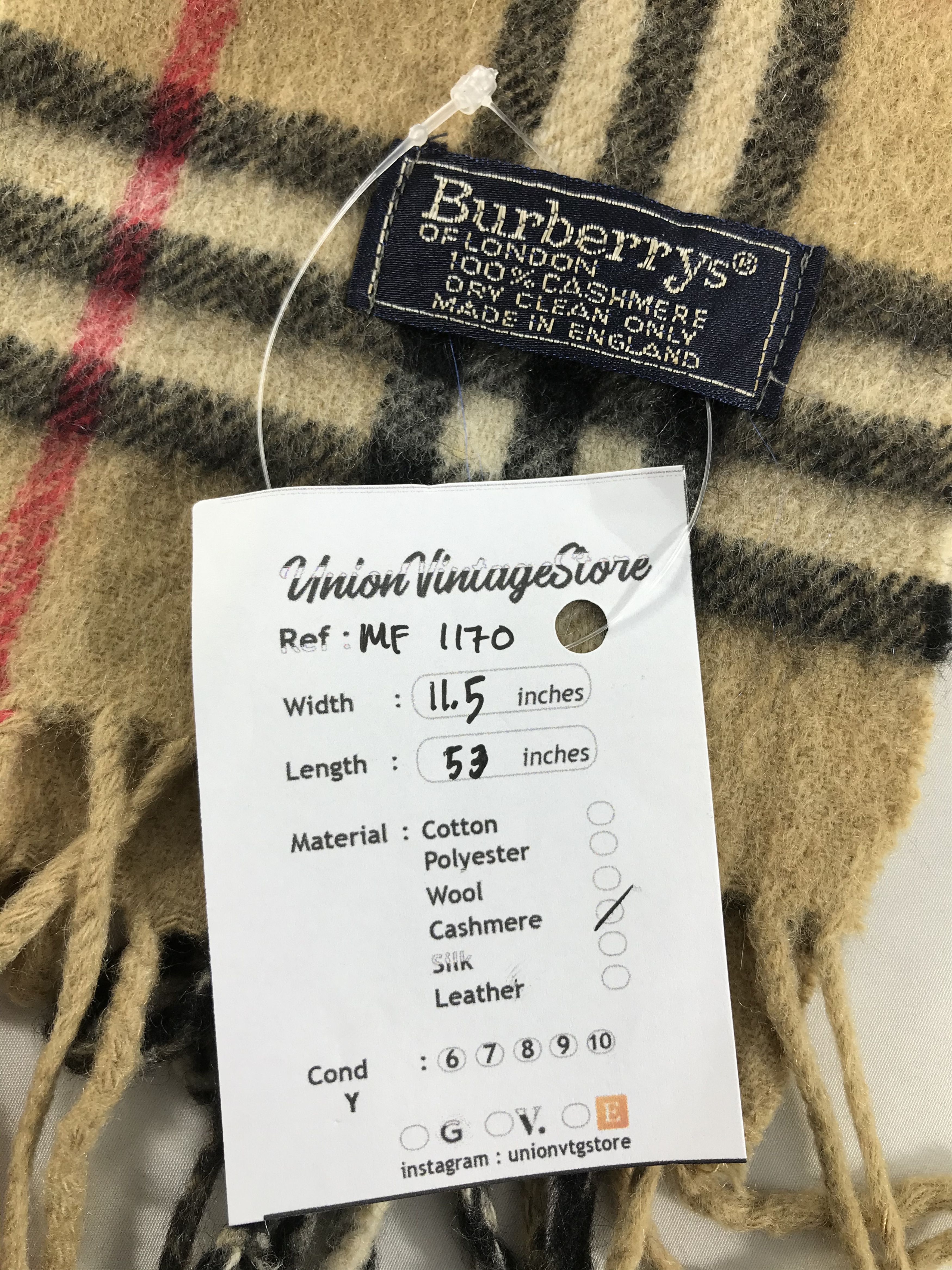 Burberry Vintage Burberry Scarf/Muffler/Neckwear MF1170 Size ONE SIZE - 7 Thumbnail