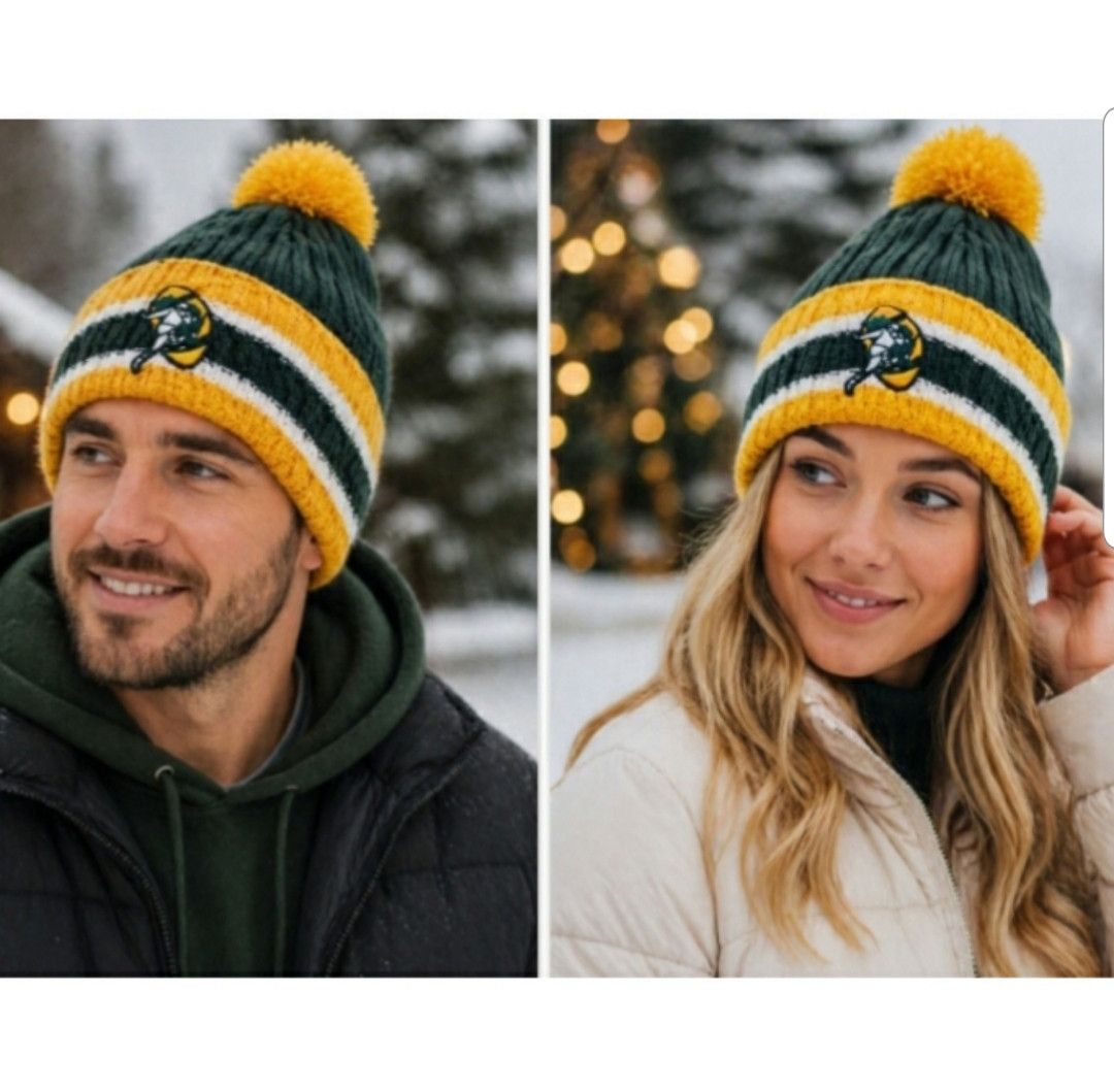 Other NFL Green Bay Packers Vintage Logo Cuffed Pom Knit Hat Size ONE SIZE - 8 Thumbnail