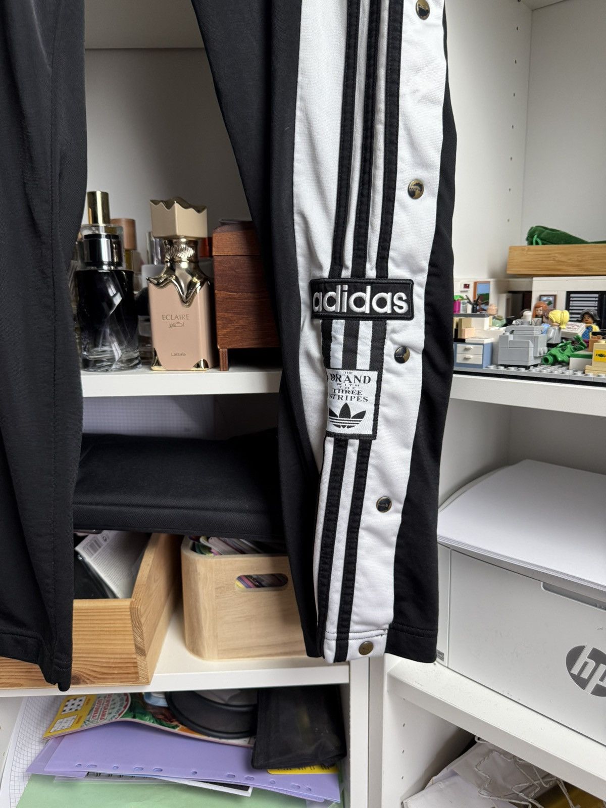 Adidas × Vintage Vintage y2k Adidas wide leg baggy sweatpants L blockcore 90s Size US 34 / EU 50 - 3 Thumbnail