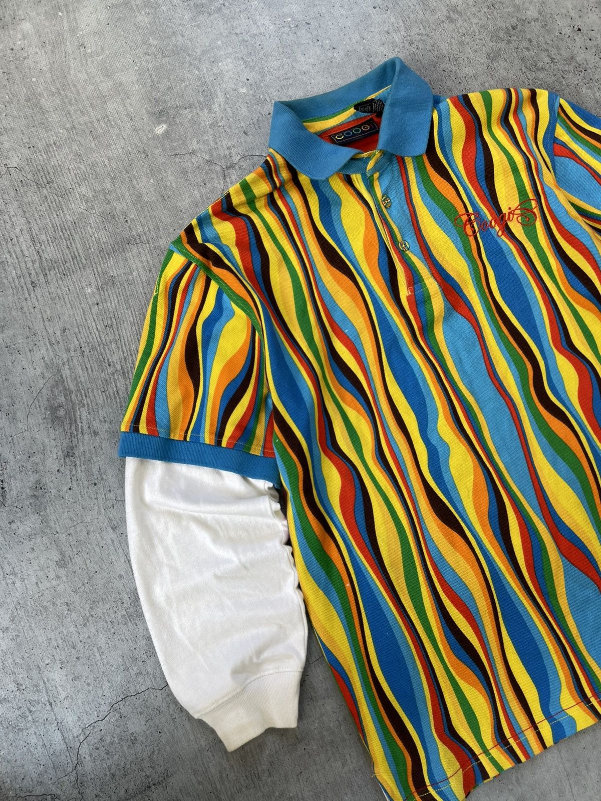 Coogi Mens Coogi Polo Long Sleeve Rugby Shirt Size M Size US M / EU 48-50 / 2 - 4 Thumbnail