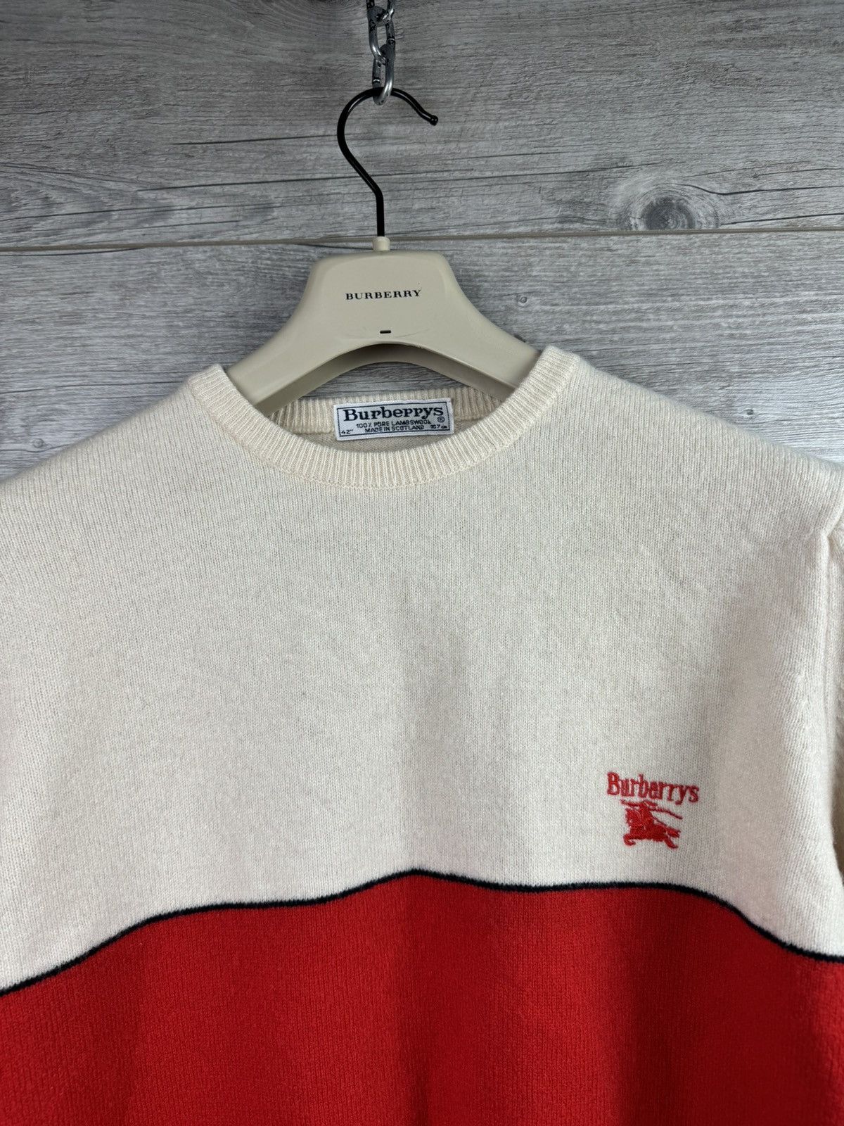 Designer × Vintage Burberrys Wool Sweater vintage Luxury size S Size US S / EU 44-46 / 1 - 7 Thumbnail