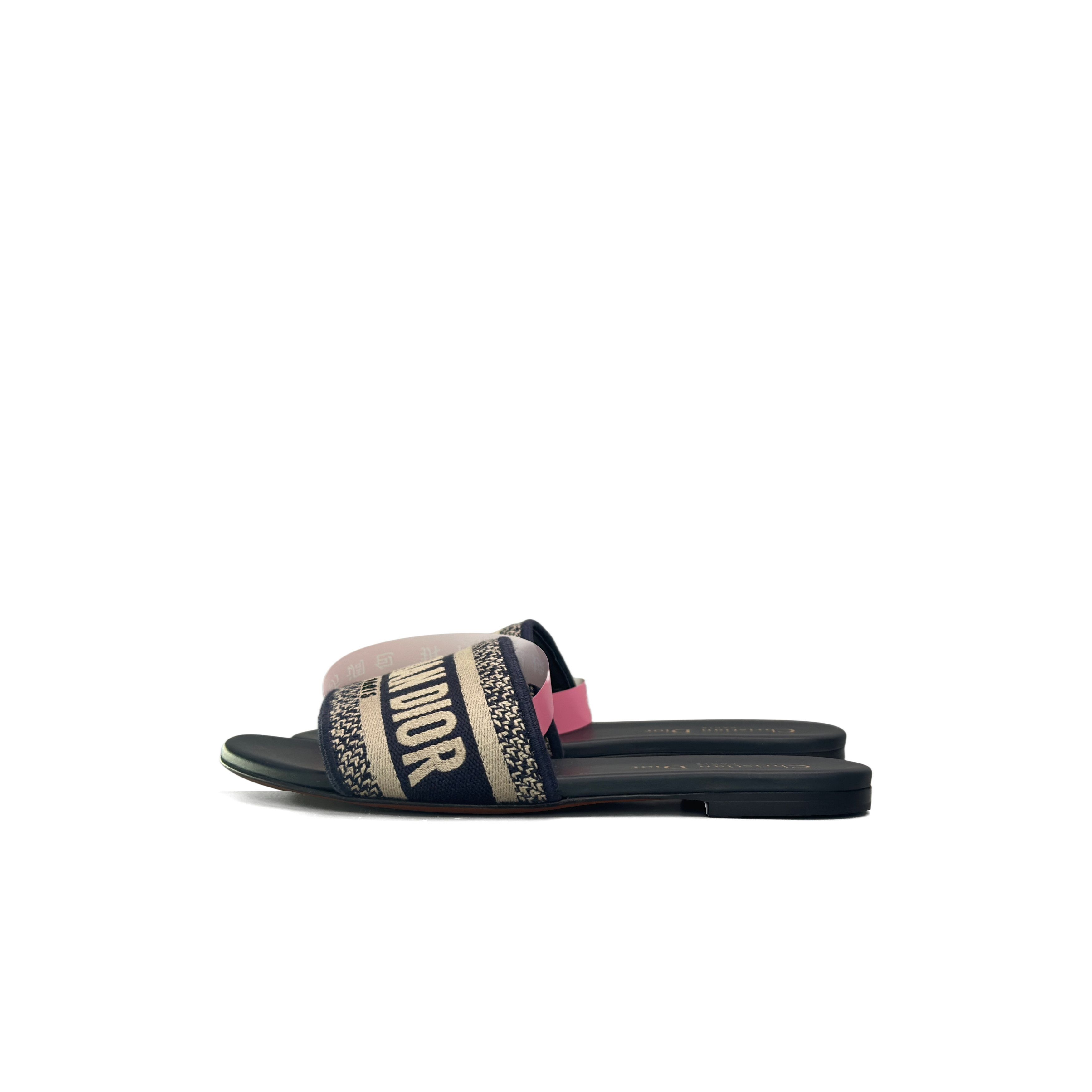 Dior Dior Dway Embroidered Slide Sandals Size 34 Size US 4 / IT 34 - 1 Thumbnail