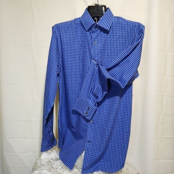 Banana Republic Banana Republic Non-Iron Slim Fit Long Sleeve Plaid Men's Sh Size US M / EU 48-50 / 2 - 6 Thumbnail