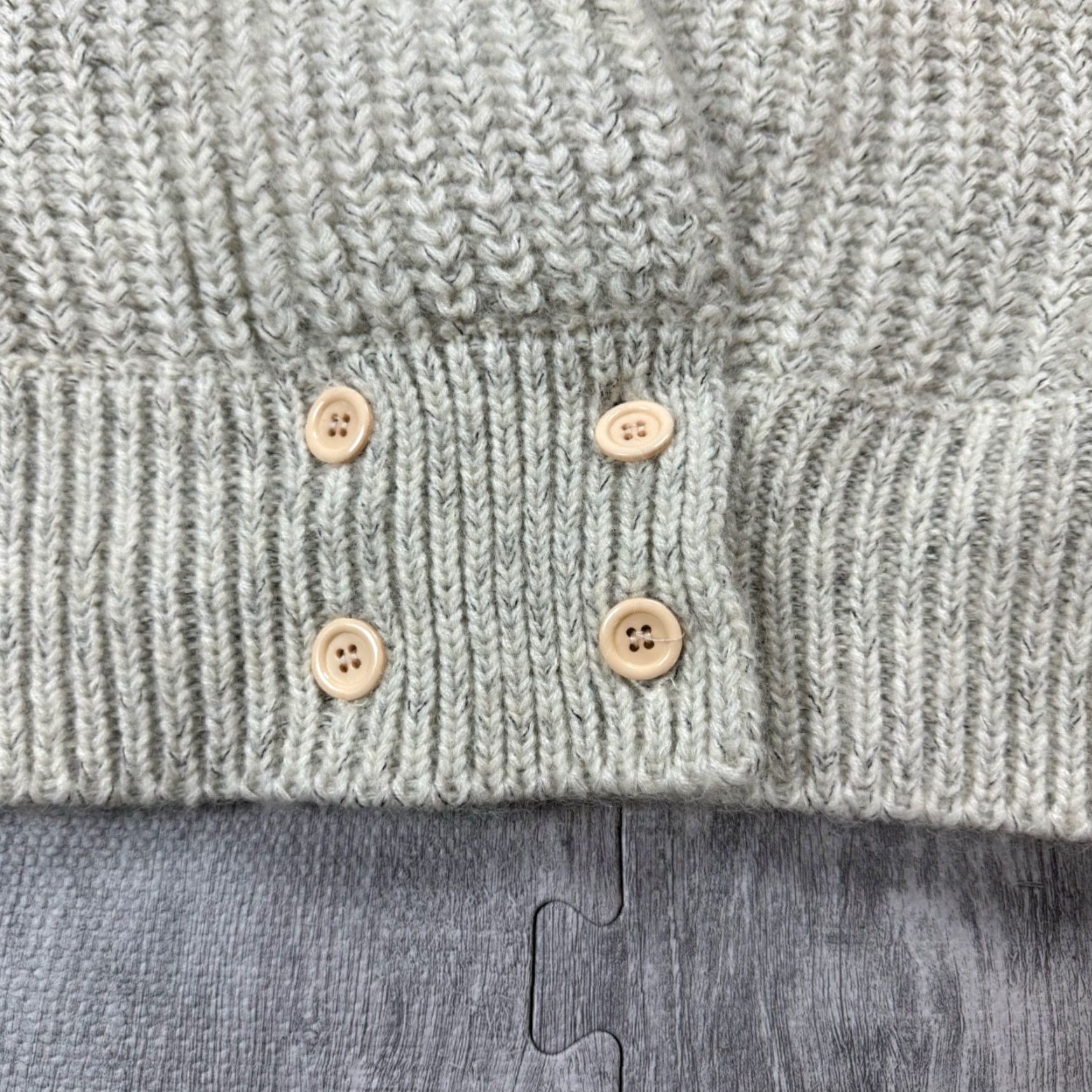 Vintage VINTAGE SEGUE WOMENS KNIT CARDIGAN SWEATER 80s GREY MOHAIR FUZZY LONG SLEEVE MENS Size M / US 6-8 / IT 42-44 - 7 Thumbnail