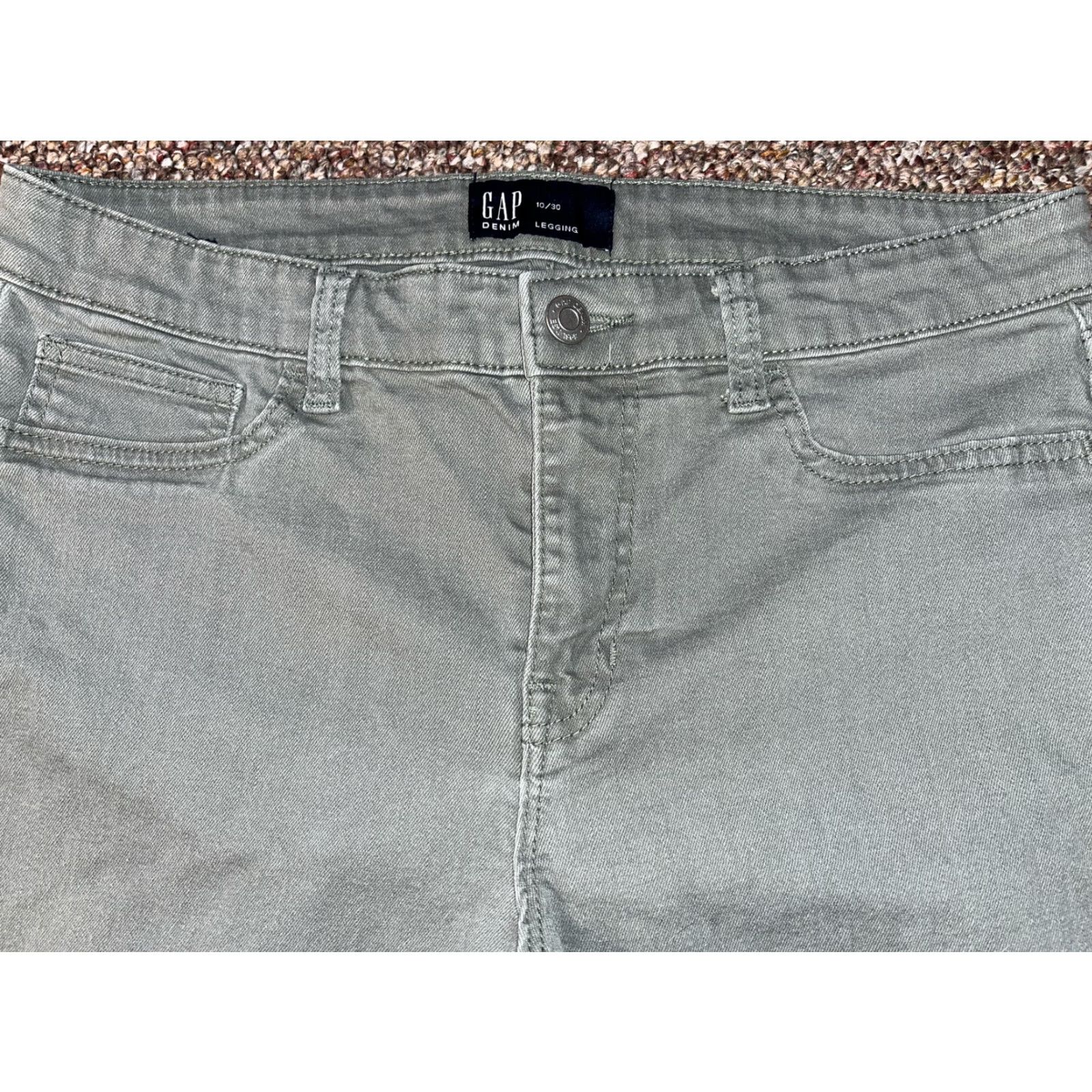 Gap VINTAGE GAP Denim Jeggings Women's Size 10/30 Green Stretch Pockets City Retro Size 32" / US 10 / IT 46 - 2 Thumbnail