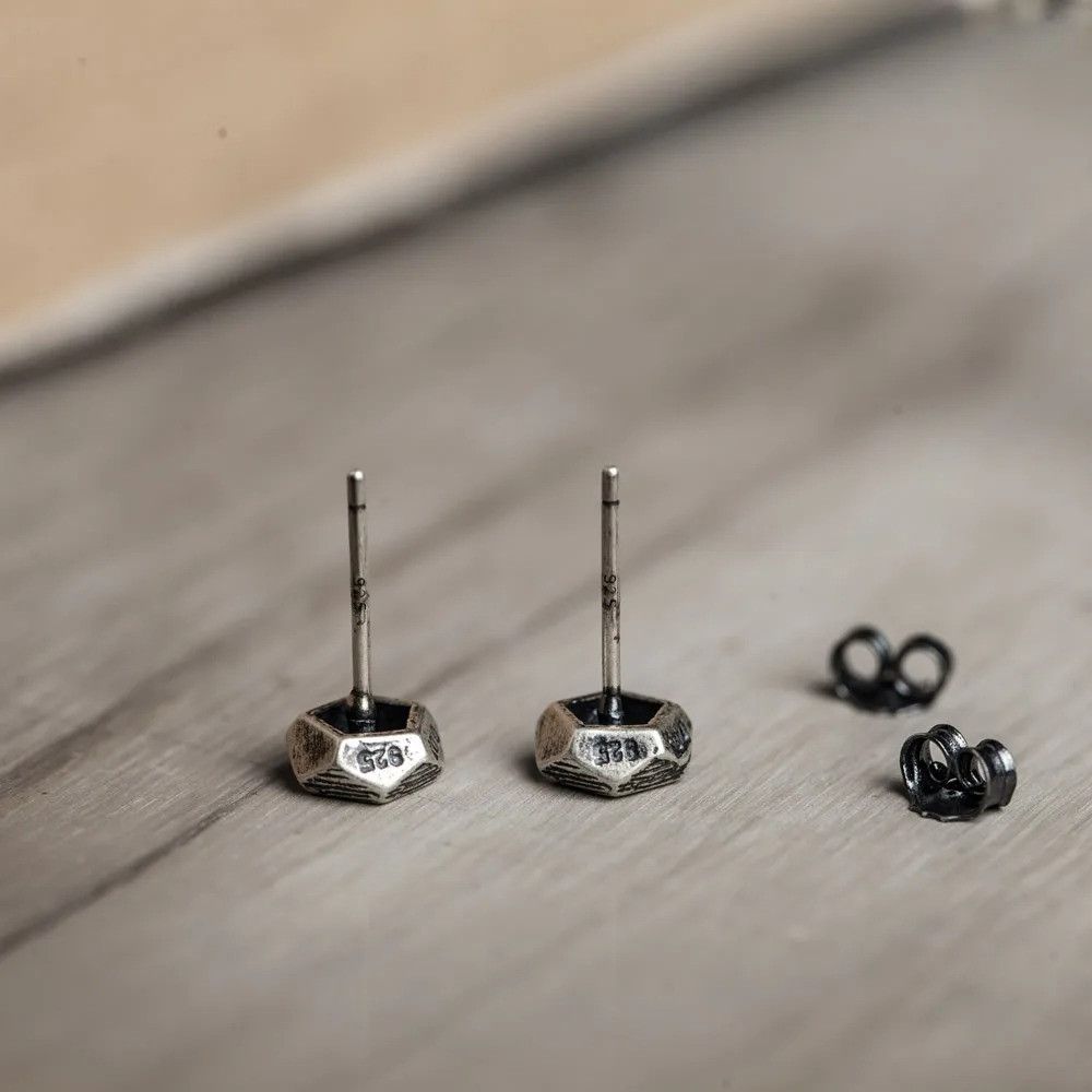 Jewelry Pentagon Geometric Stud Earrings 925 Sterling Ear Charm Gift Size ONE SIZE - 6 Thumbnail