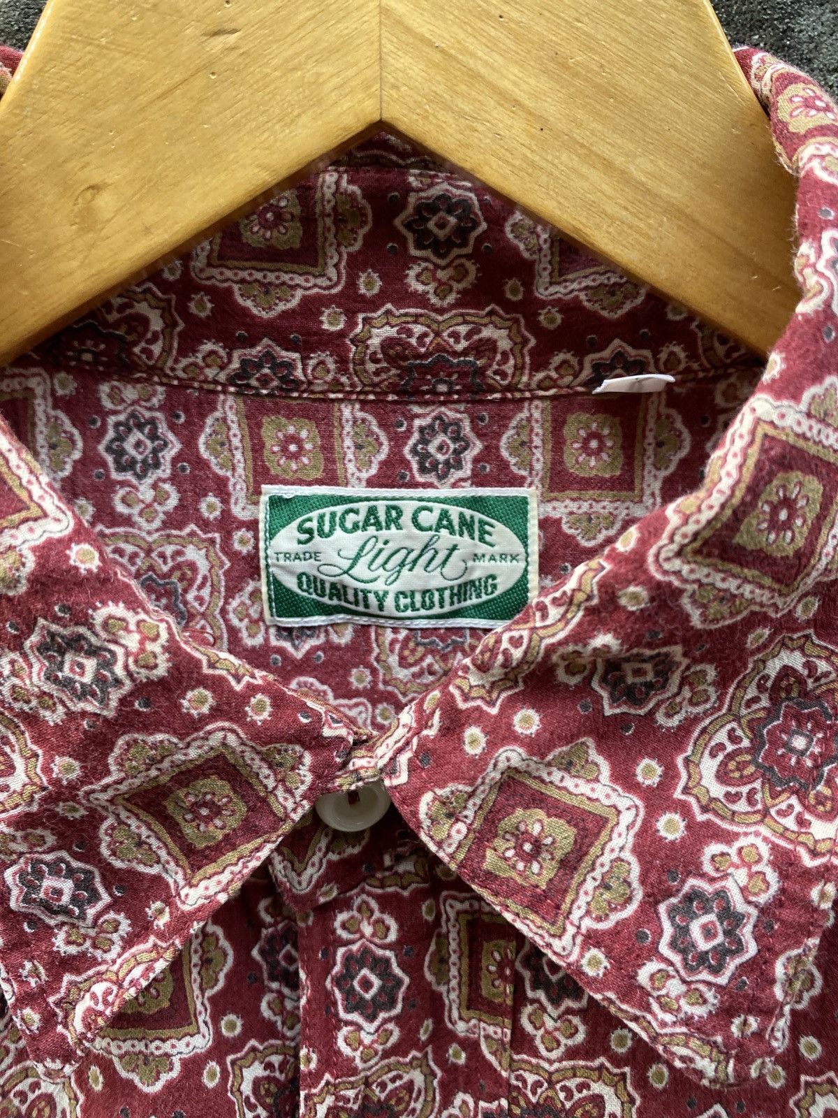 Sugar Cane Sugar Cane Light Rayon Paisley Button Shirt Size US L / EU 52-54 / 3 - 5 Thumbnail