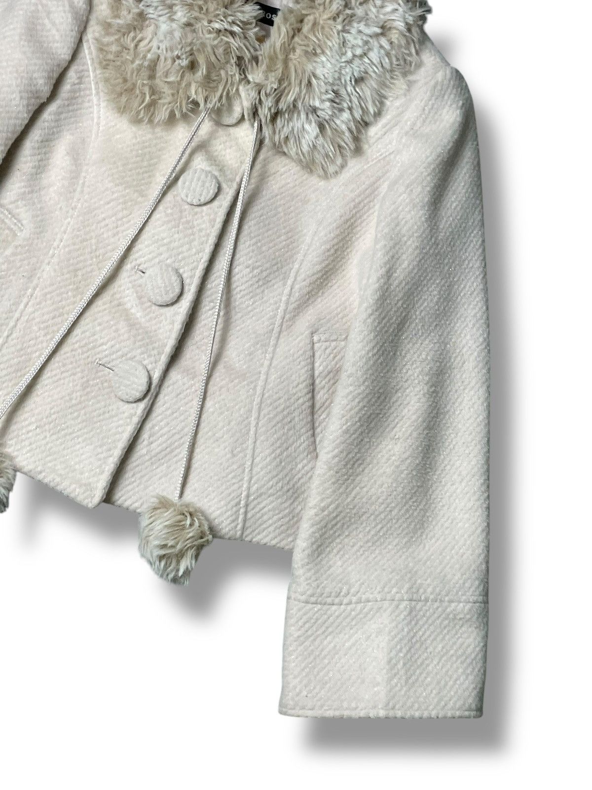 Japanese Brand × Vintage L’EST ROSE Faux Fur Collar Crop Coat (78) Size XXS / US 00 / IT 34 - 5 Thumbnail