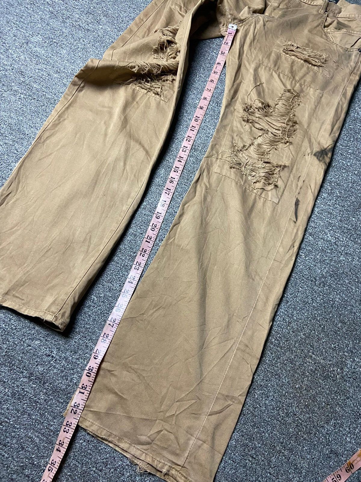 semanticdesign Semantic Design Distressed Straight Trousers (165) Size US 34 / EU 50 - 10 Thumbnail
