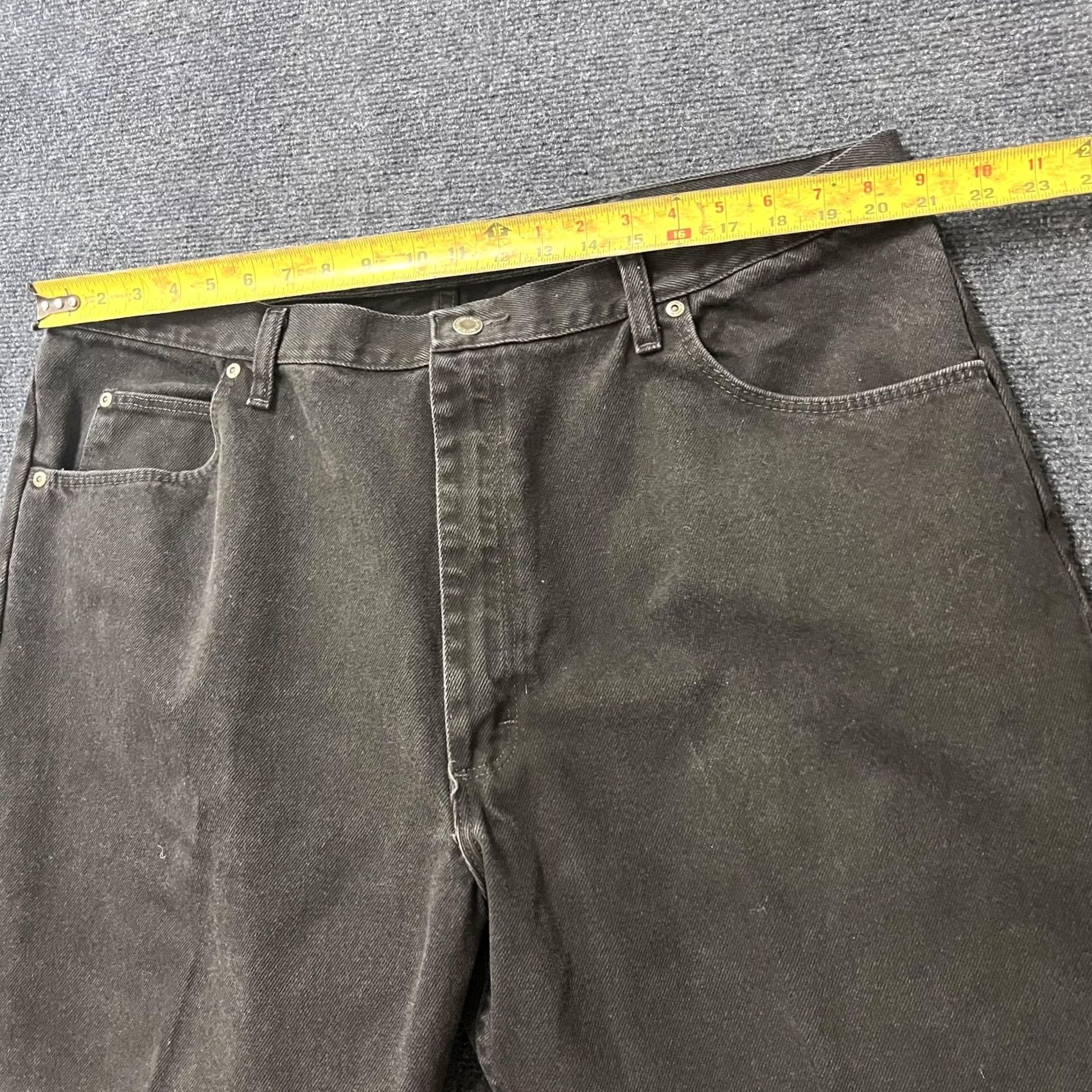Wrangler Wrangler Jeans Mens 42x30 Charcoal Gray Denim Relaxed Straight Leg Casual Pants Size US 42 / EU 58 - 6 Thumbnail