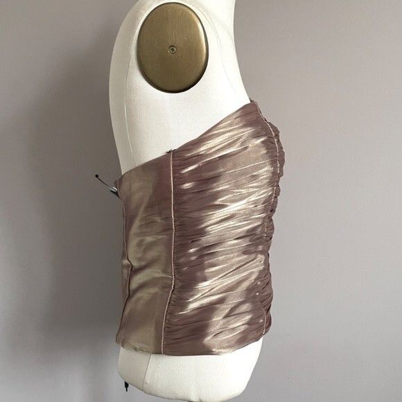 Joseph Ribkoff Vintage Joseph Ribkoff Ruched Crop Sleeveless Bustier Top Size XL / US 12-14 / IT 48-50 - 4 Thumbnail