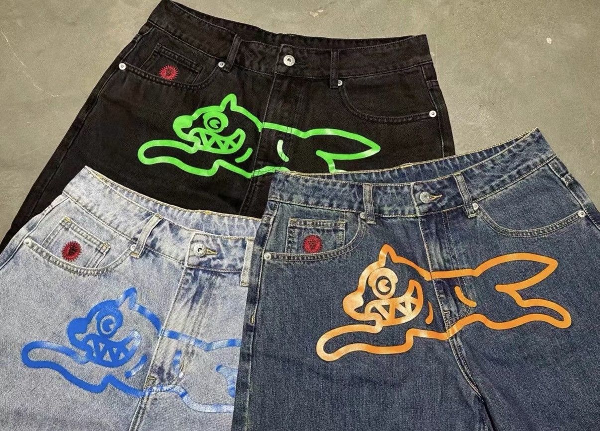 Billionaire Boys Club BBC ICECREAM Three-Color Flying Dog Denim Shorts Size US 34 / EU 50 - 3 Thumbnail