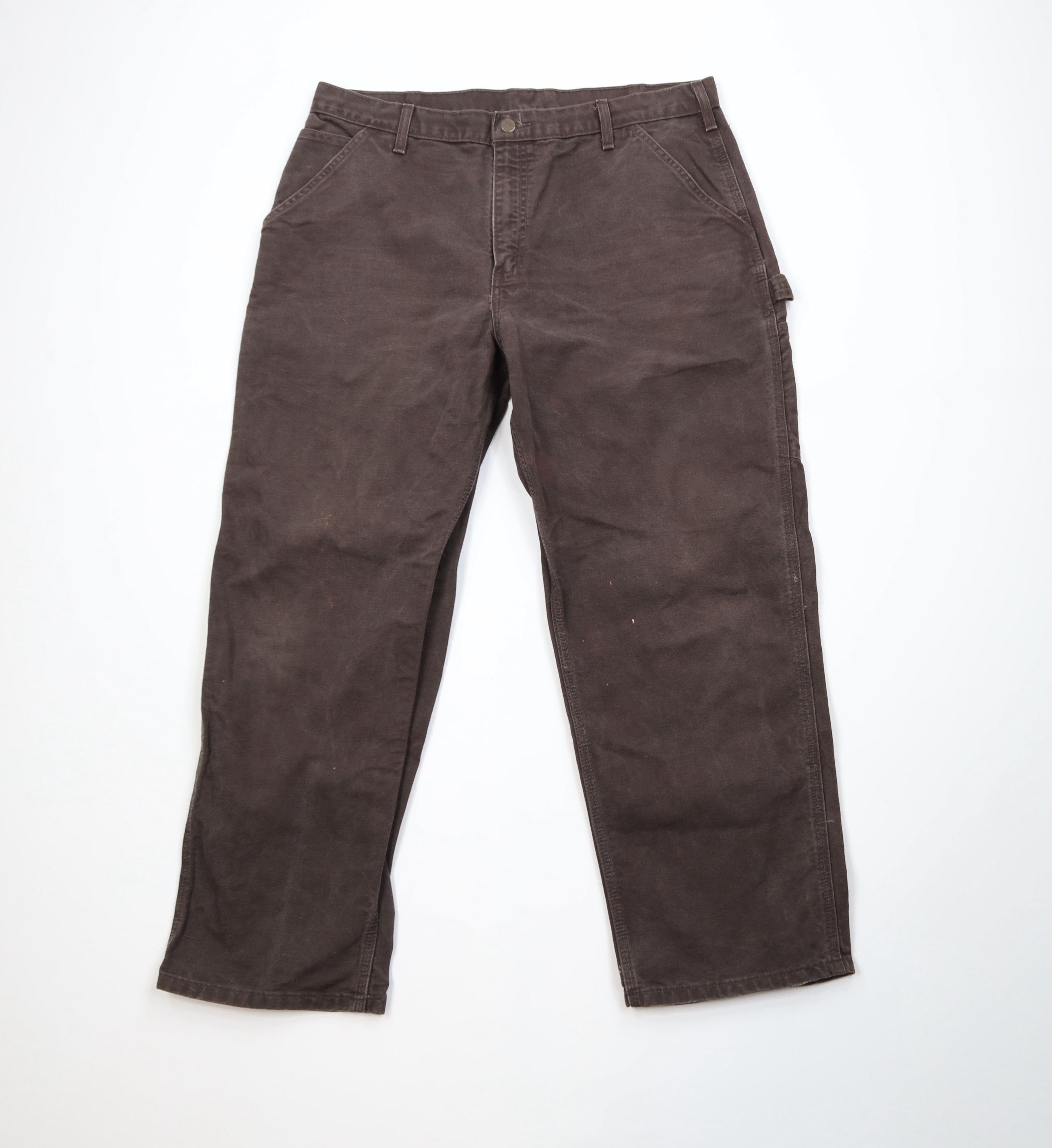 Carhartt Vintage Y2K Carhartt Canvas Wide Leg Dungaree Pants Brown Size US 38 / EU 54 - 1 Thumbnail