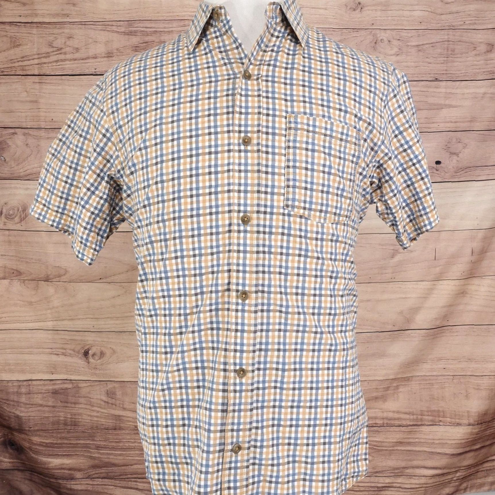 Vintage RedHead Shirt Men’s Medium Beige Plaid Button-Up Short Sleeve Casual Pocket Outdoor Size US M / EU 48-50 / 2 - 3 Thumbnail