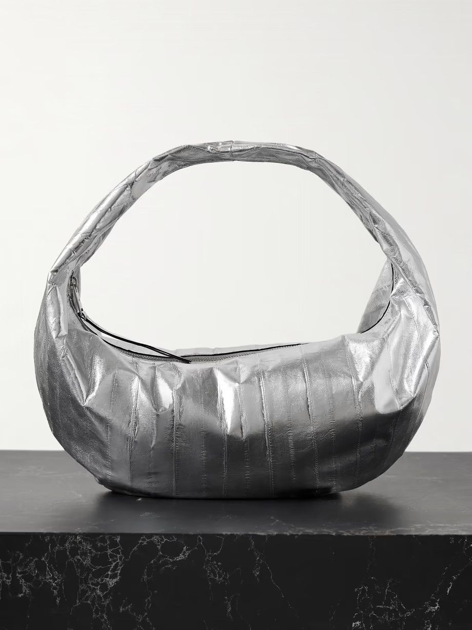 KHAITE o1s22i1n0724 Size: OS / Medium Olivia Hobo Bag in Silver Size ONE SIZE - 1 Thumbnail
