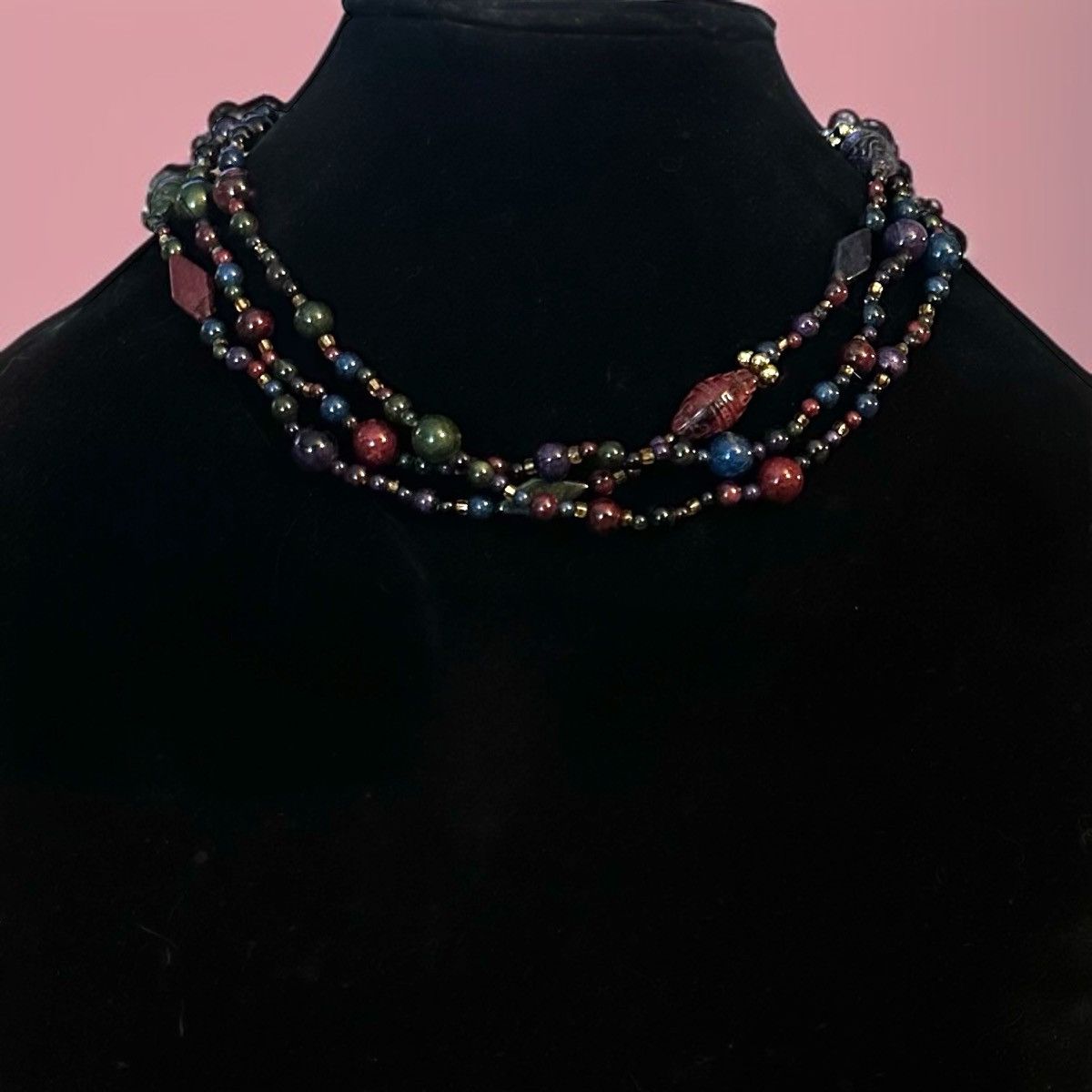 Other Triple strand multicolor bead necklace Size ONE SIZE - 1 Thumbnail