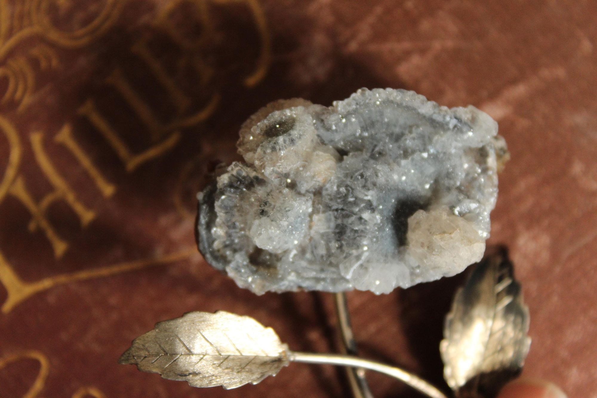 Vintage Vintage 1920s 1930s Brooch, Art Deco Crystal Flower with Met Size ONE SIZE - 2 Thumbnail