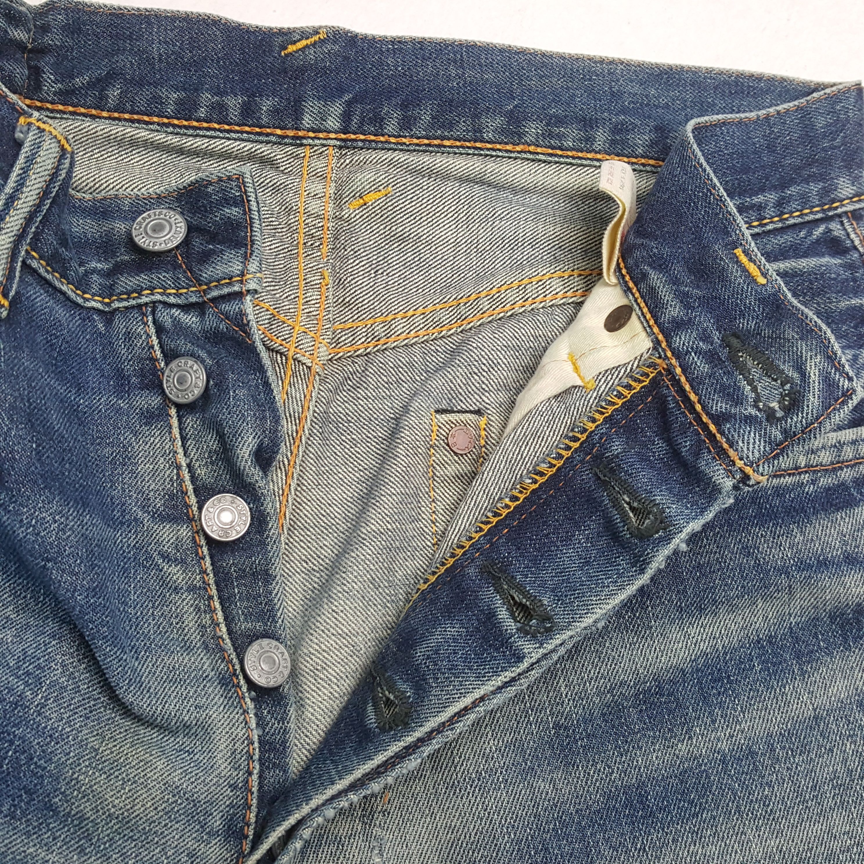 Evisu EVISU Japanese Streetwear Custom Daicock Distressed Jeans Size US 27 - 13 Thumbnail