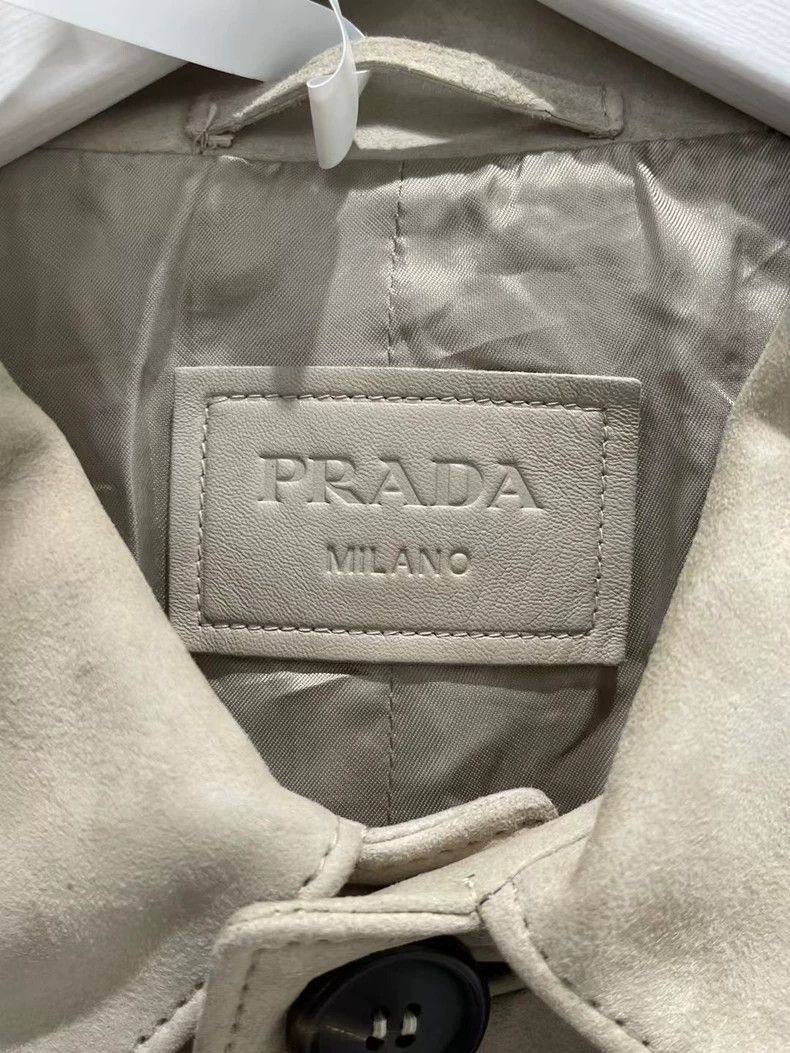 Prada Prada Khaki Leather Jacket Coat -2505 Size US L / EU 52-54 / 3 - 5 Thumbnail