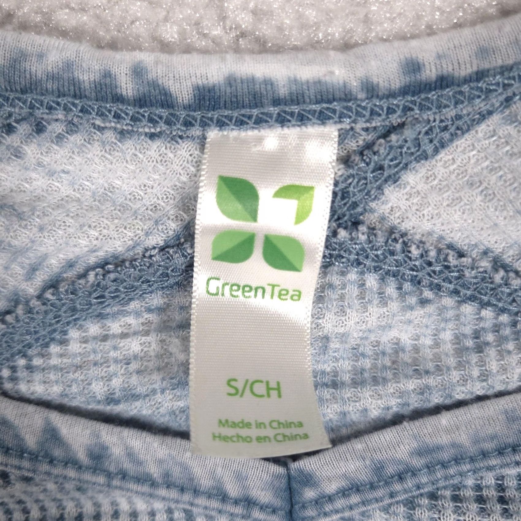 tentree Green Tea Shirt Womens Small Blue Thermal Waffle V Neck Long Sleeve Tunic Top Size S / US 4 / IT 40 - 5 Thumbnail
