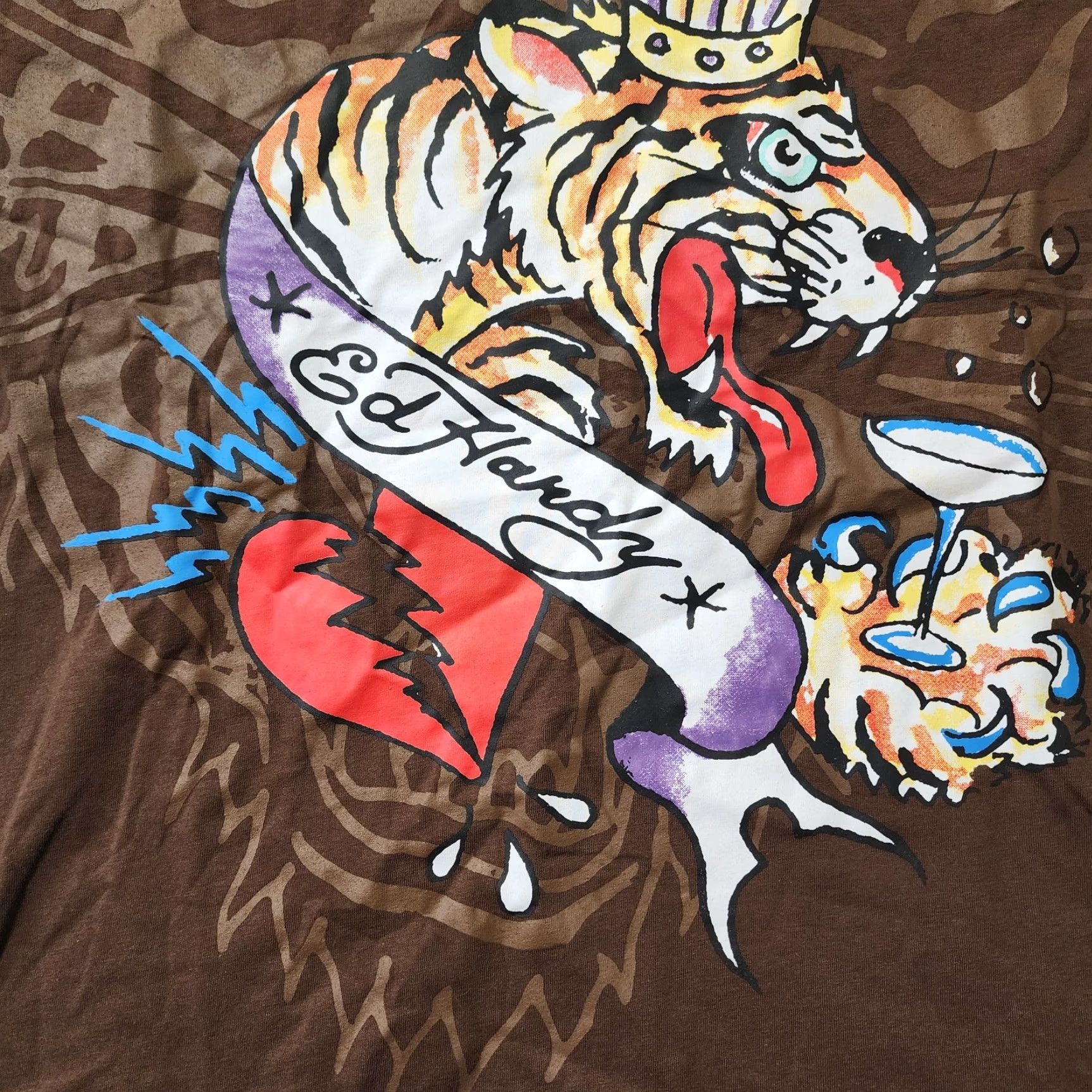 Ed Hardy Ed Hardy T Shirt Mens M Brown Tiger Tattoo Grunge Y2k Style New Size US M / EU 48-50 / 2 - 5 Thumbnail