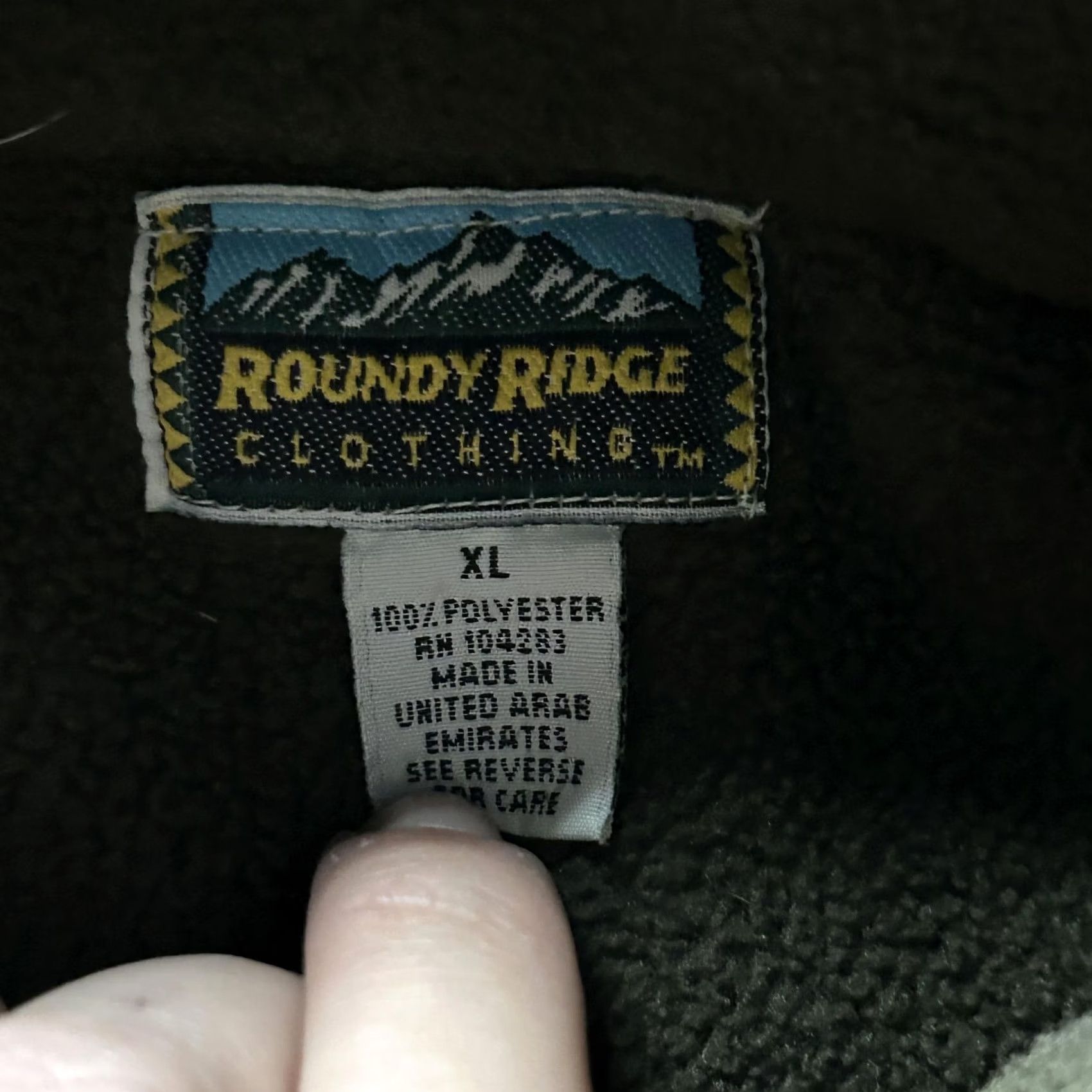 Vintage Roundy Ridge Jacket Mens XL Green Fleece Full Zip Outdoor Casual Warm Hiking Outdoorwear Jacket Mens XL Green Fleece Zip Pockets Size US XL / EU 56 / 4 - 2 Thumbnail