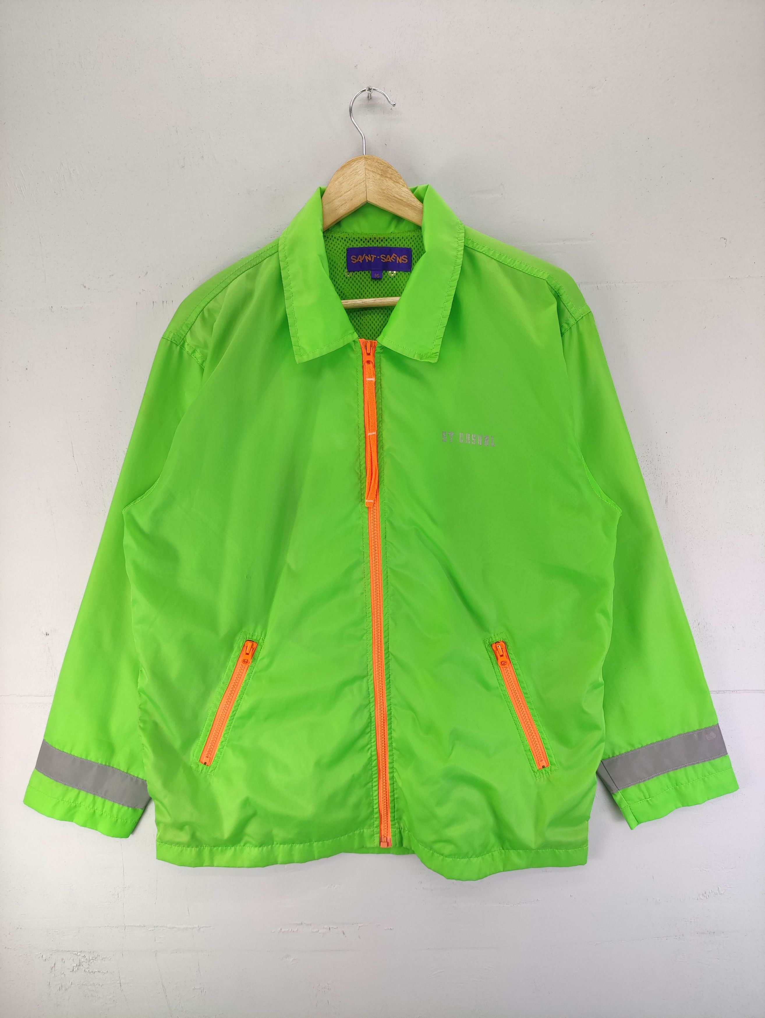 Japanese Brand Vintage Saint Saens Work Jacket Zipper Reflection On Hand Size US L / EU 52-54 / 3 - 1 Thumbnail