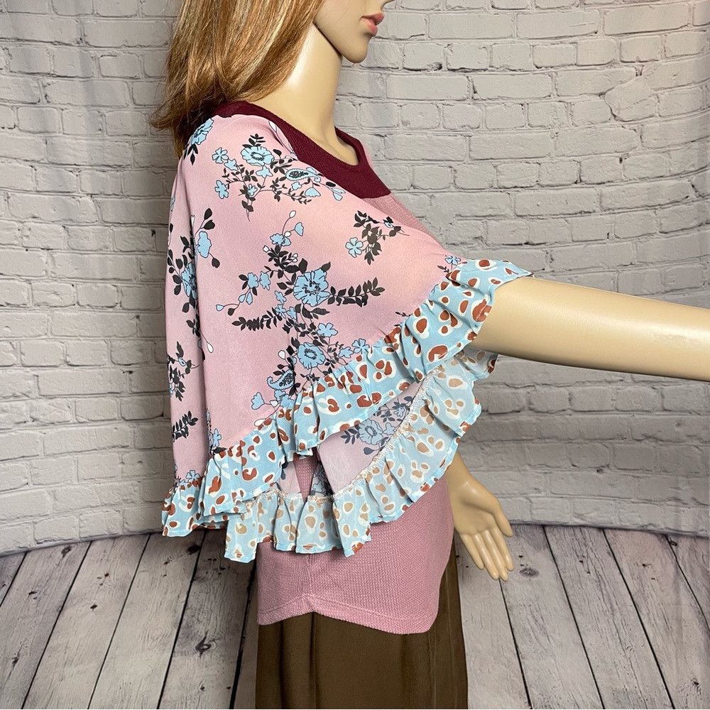 Other NWT New Baea Color Block Flutter Sleeve Size XS Size XS / US 0-2 / IT 36-38 - 5 Thumbnail