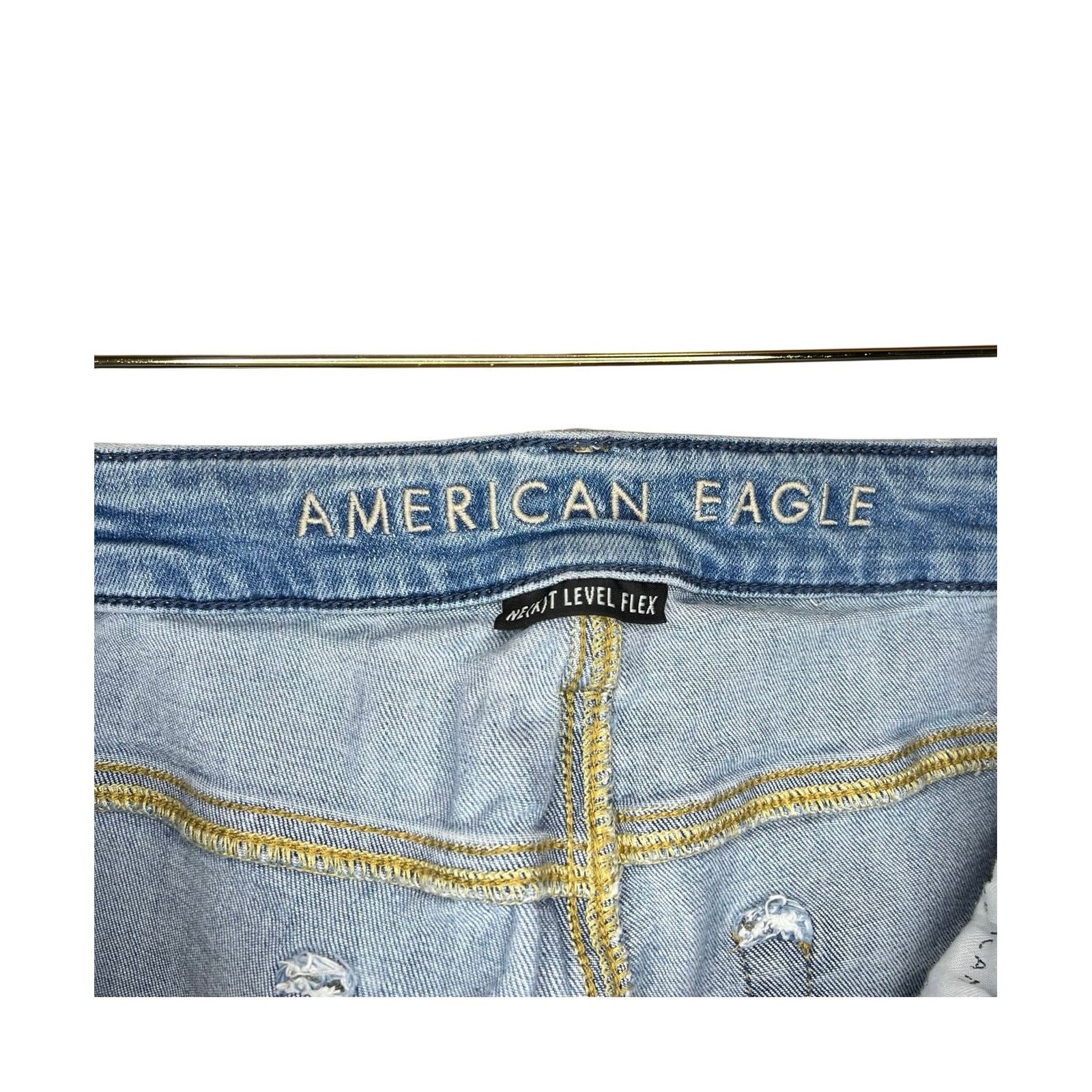 American Eagle Outfitters American Eagle Ne(X)t Level Flex Slim Straight Jeans 34x34 Size US 34 / EU 50 - 3 Thumbnail