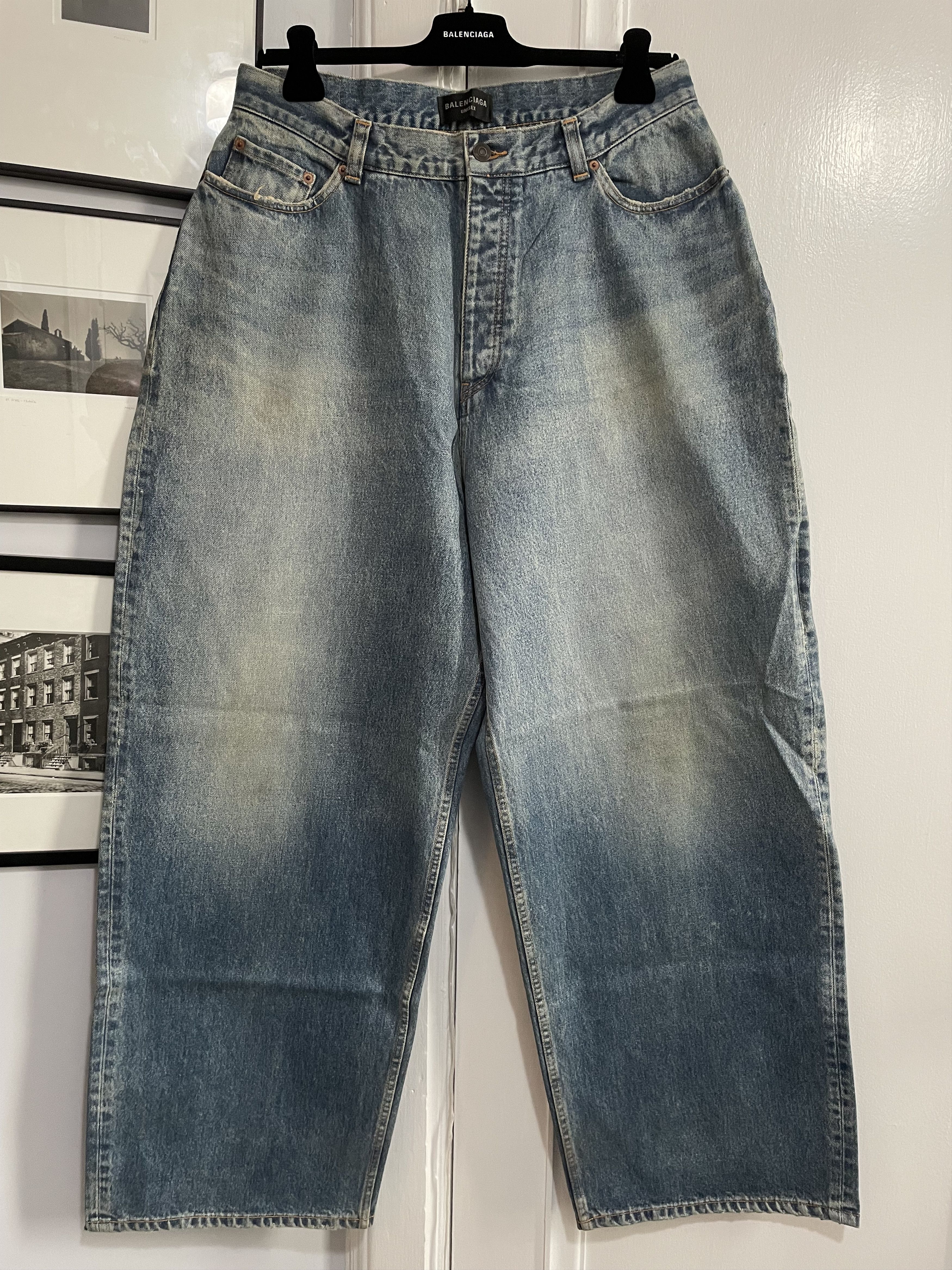 Balenciaga Winter 22 Liquid Baggy Jean M (fits 32-34) | Grailed