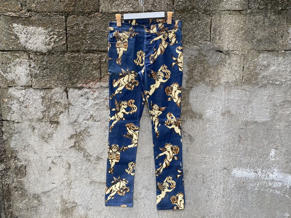 image of Jeremy Scott x Ksubi Fw08 Angel Print Jeans in Blue, Men's (Size 30)