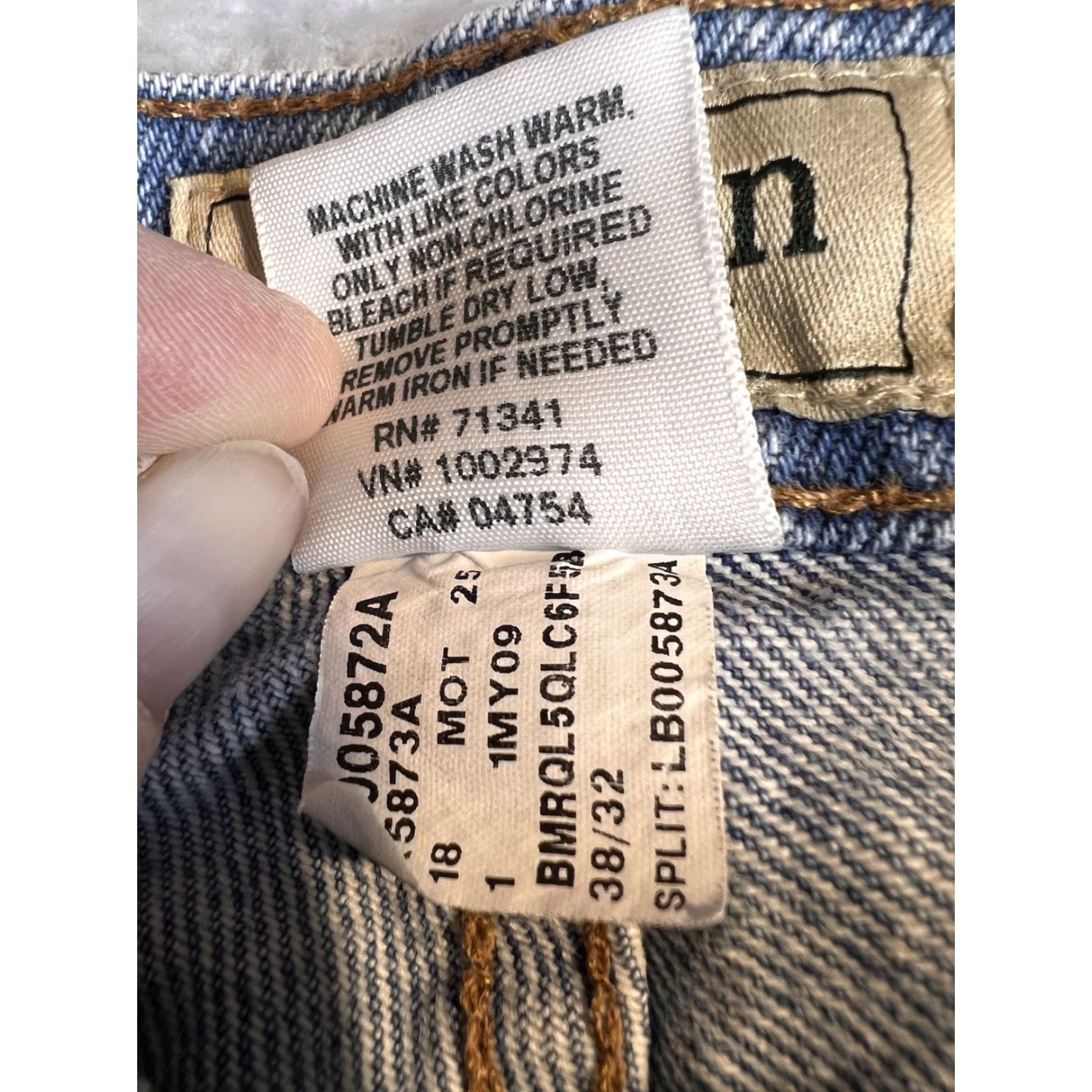 Vintage LL Bean Jeans Mens 38x32 Blue Stretch Denim Regular Fit 5-Pocket USA 90s Style MENS Size US 38 / EU 54 - 7 Thumbnail