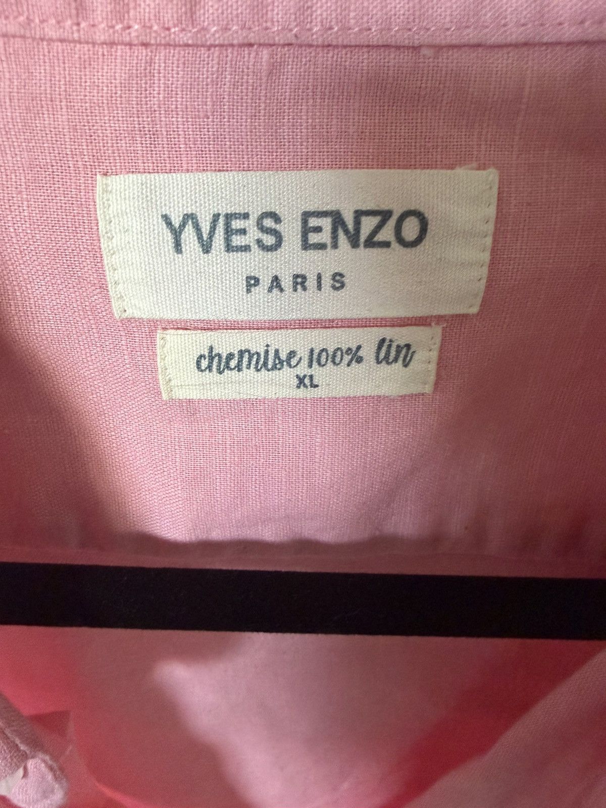 Other Yves Enzo Paris 100% Linen Button Up Shirt Pink Size US XL / EU 56 / 4 - 2 Thumbnail