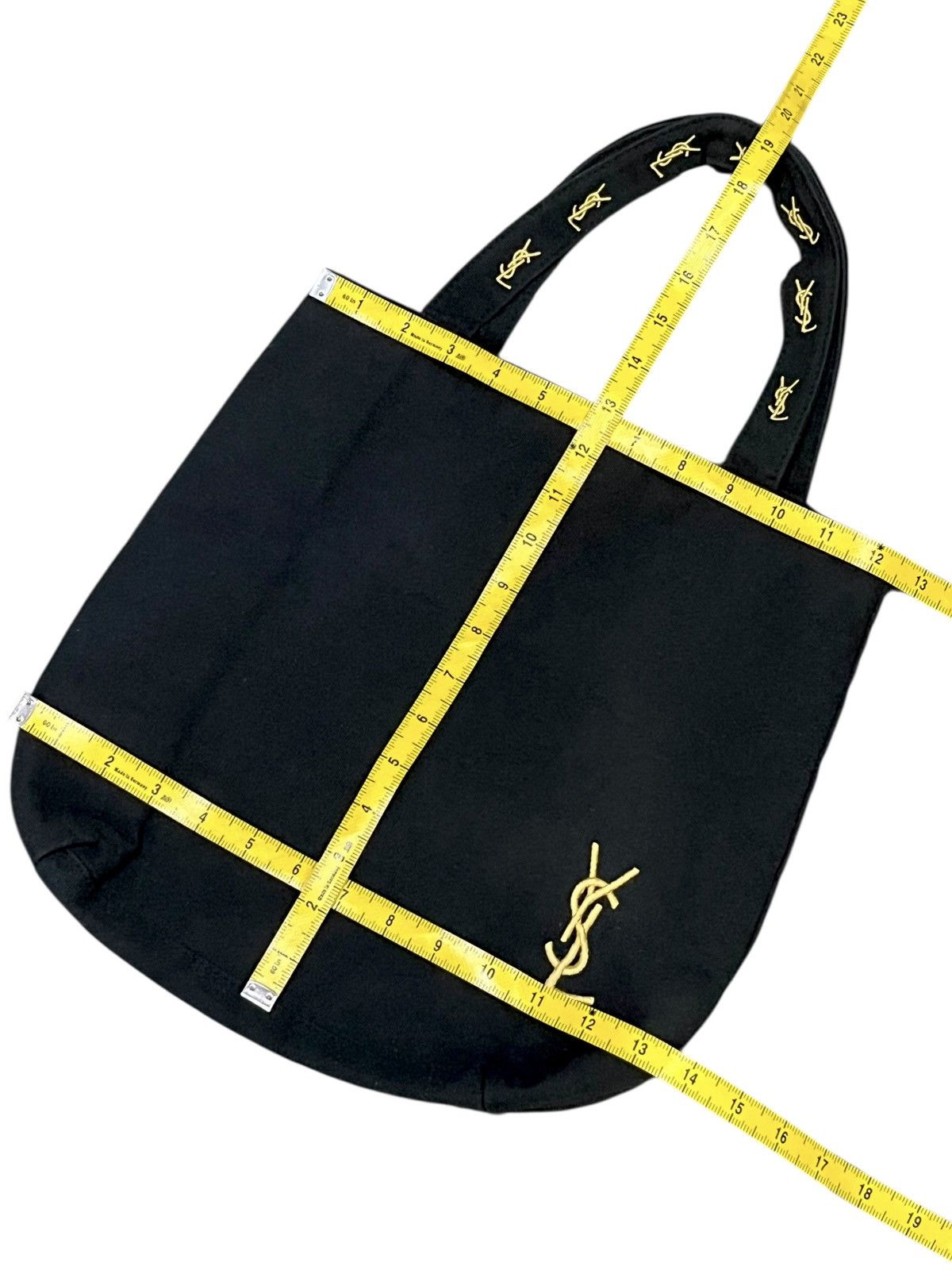 Vintage Vintage YSL Parfums Big Embroidery Cotton Canvas Tote Bag Size ONE SIZE - 8 Thumbnail