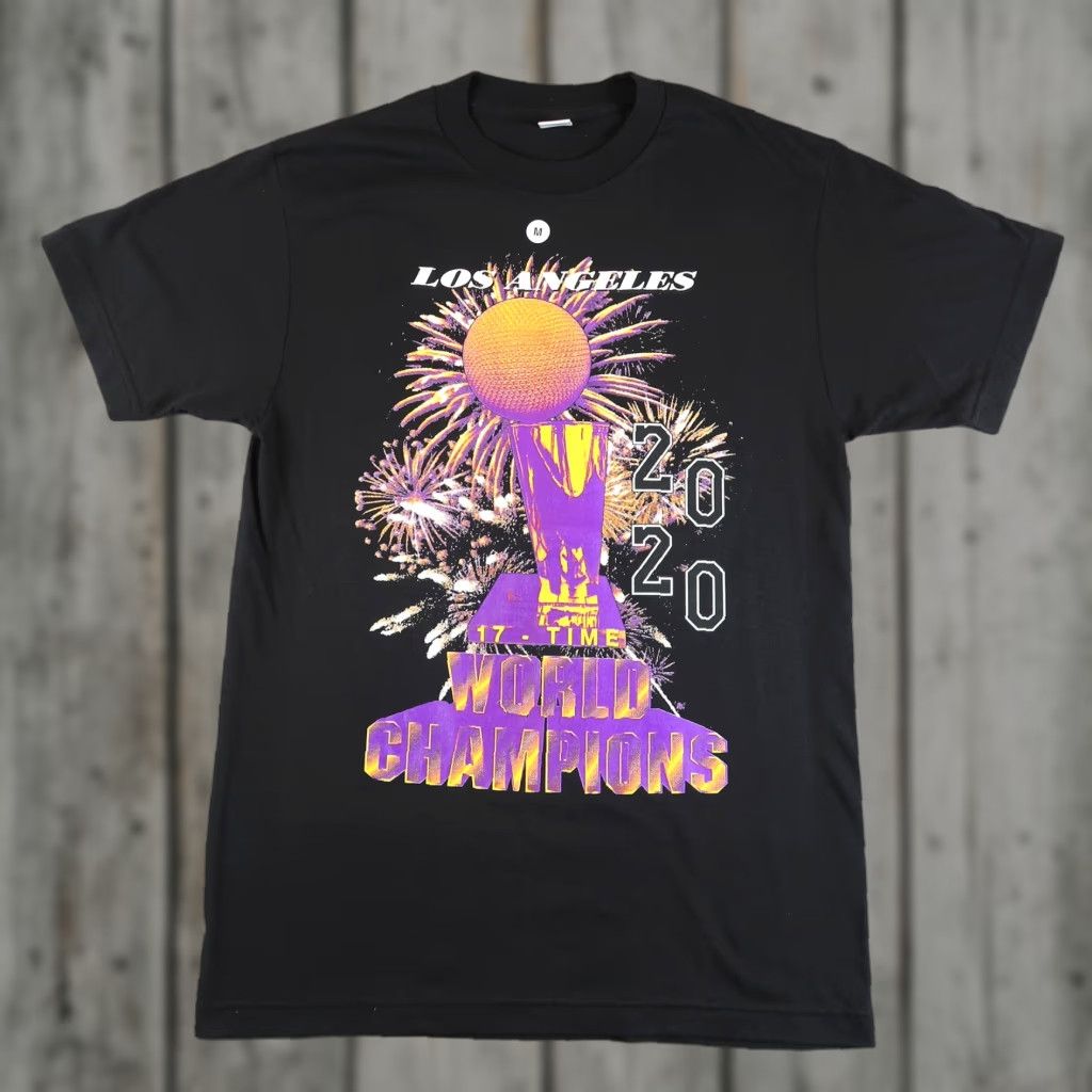 Undefeated Undefeated Lakers Shirt Mens M Medium NBA 2020 Champions Graphic Print Black Crew Neck Short Sleeve Cotton T-Shirt Size US M / EU 48-50 / 2 - 1 Thumbnail