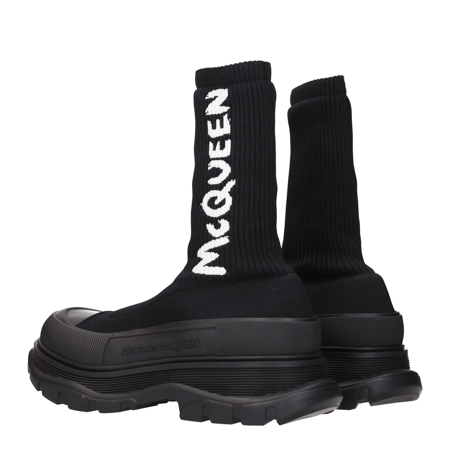 Alexander McQueen ob1o1e0225 Fabric Ankle Boots in Black Size US 8 / EU 41 - 4 Thumbnail