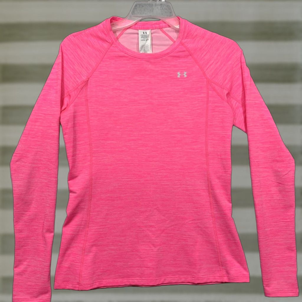 Under Armour Under Armour Women's Athletic Top Heather Pink HeatGear Long Sleeve Crew Neck M Size Size M / US 6-8 / IT 42-44 - 1 Thumbnail