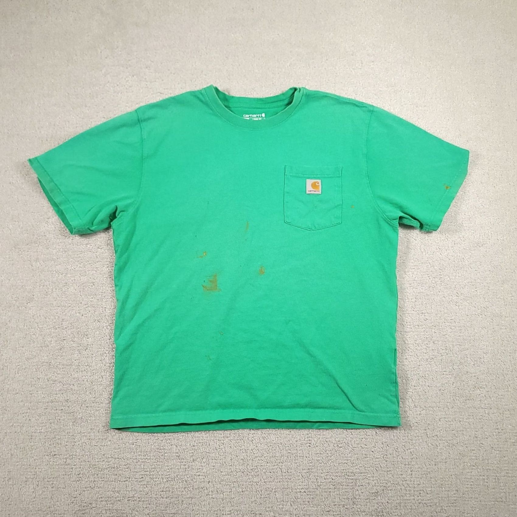 Carhartt Carhartt Shirt Mens Large Green Pocket Paint Distressed Short Sleeve Tee Size US L / EU 52-54 / 3 - 2 Thumbnail