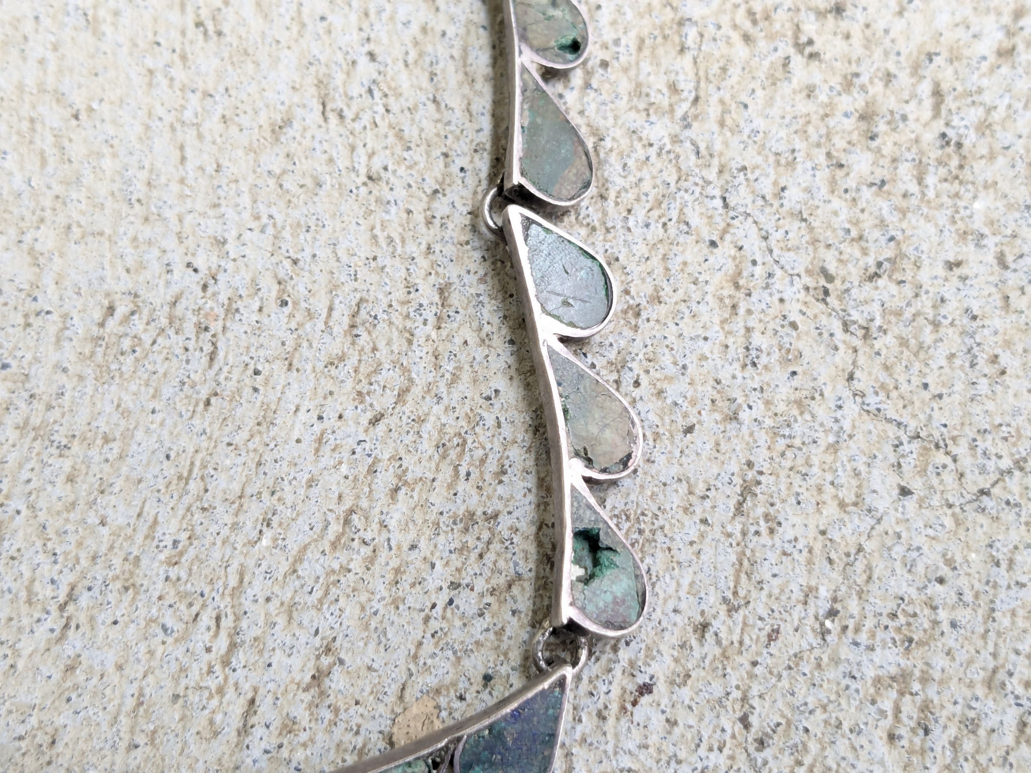 Vintage Vintage Sterling Silver Necklace Bracelet Turquoise Mask Size ONE SIZE - 10 Thumbnail