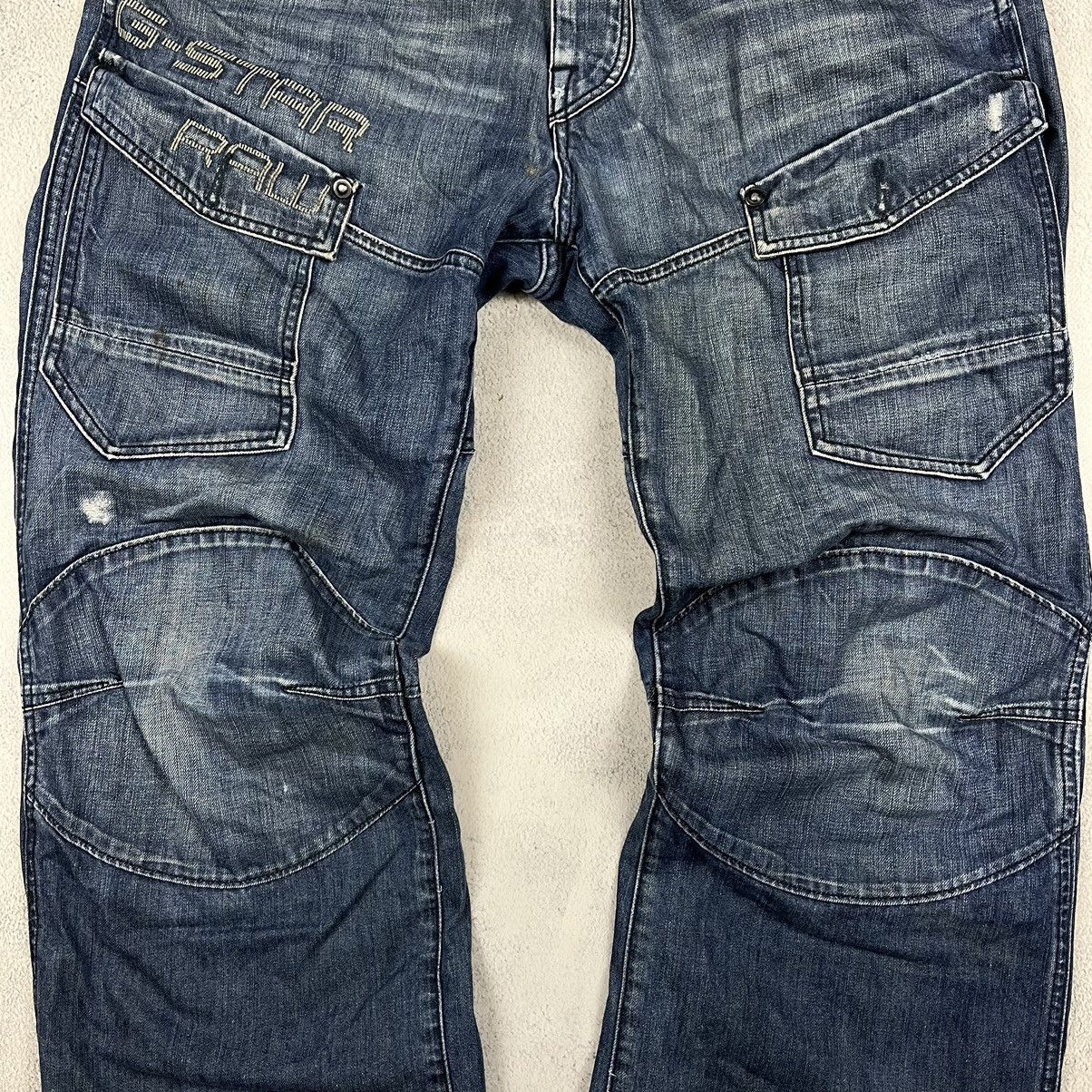 G-Star Dirty G Star Raw Distressed faded MULTI POCKET BAGGY PANTS Size US 33 - 5 Thumbnail