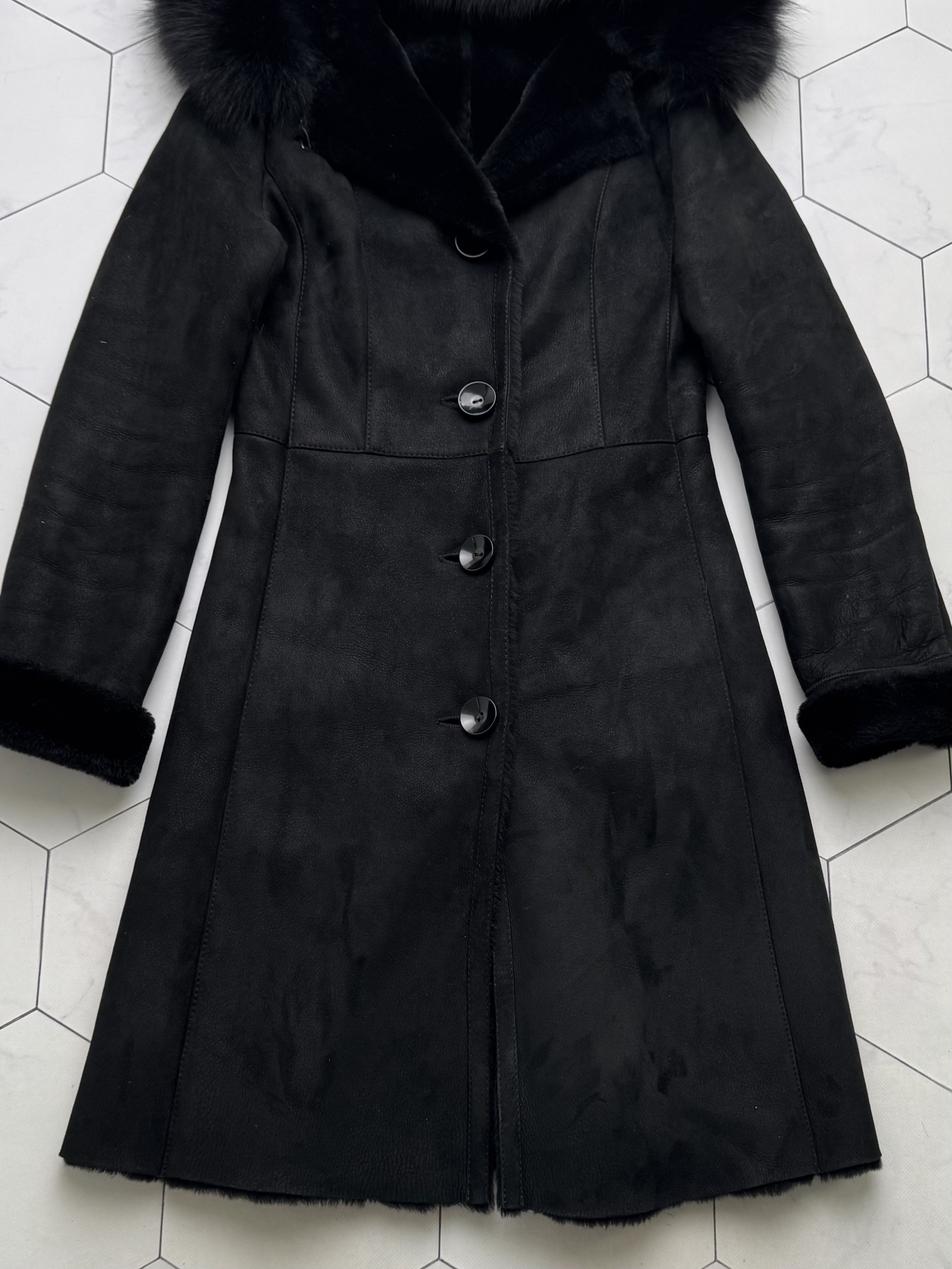 Vintage Vintage Real Sheepskin Coat Hooded Shearling Leather Coat B4 Size S / US 4 / IT 40 - 8 Thumbnail